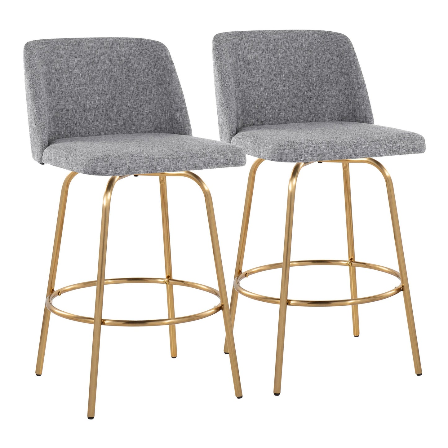 Toriano 26" Fixed-Height Counter Stool - Set of 2 By LumiSource - B26-TRNOFB-CLARZG2 AUBU2 | Counter Stools | Modishstore - 21