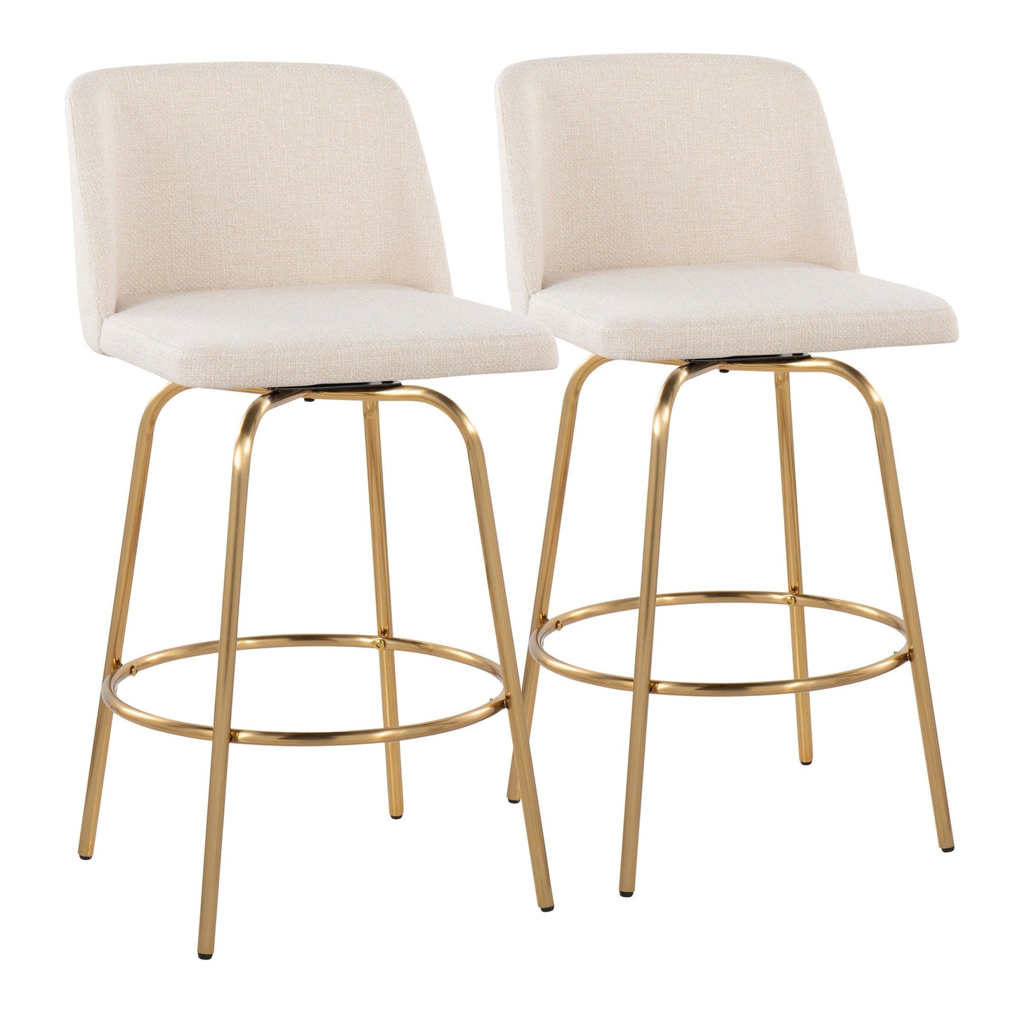 Toriano 26" Fixed-Height Counter Stool - Set of 2 By LumiSource - B26-TRNOFB-CLARZG2 AUBU2 | Counter Stools | Modishstore - 31