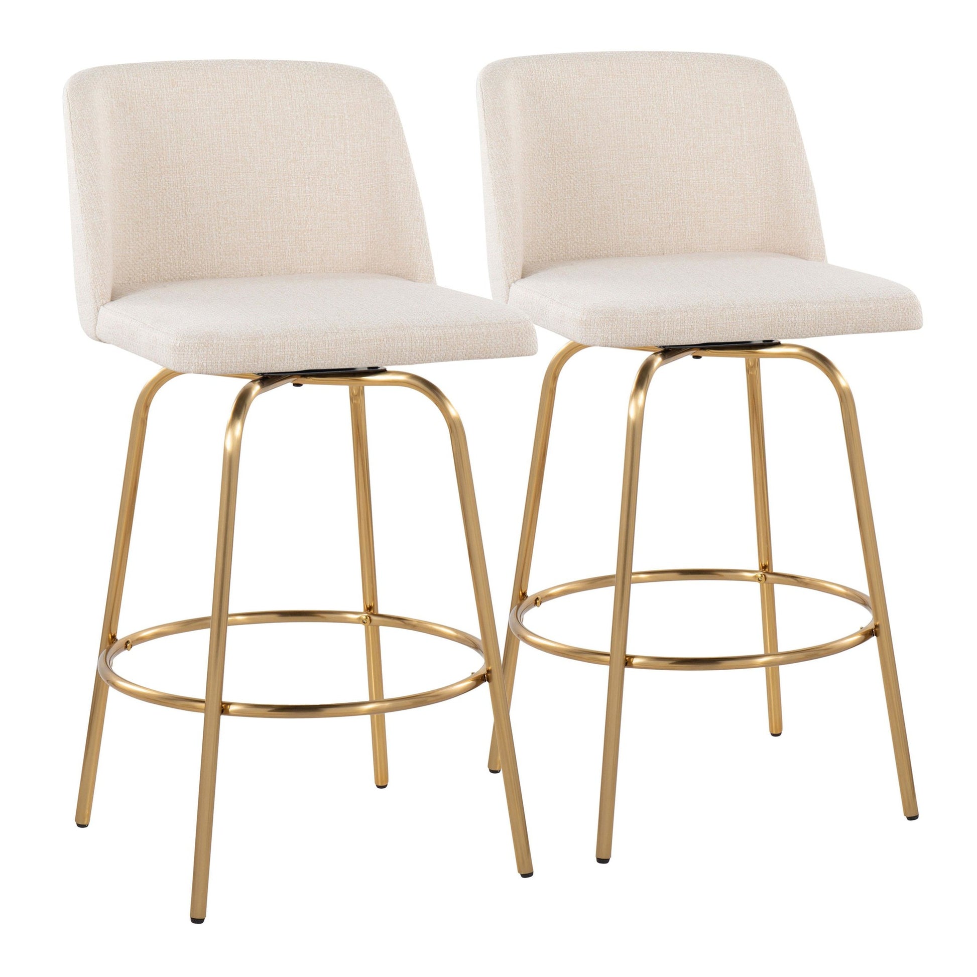 Toriano 26" Fixed-Height Counter Stool - Set of 2 By LumiSource - B26-TRNOFB-CLARZG2 AUBU2 | Counter Stools | Modishstore - 31