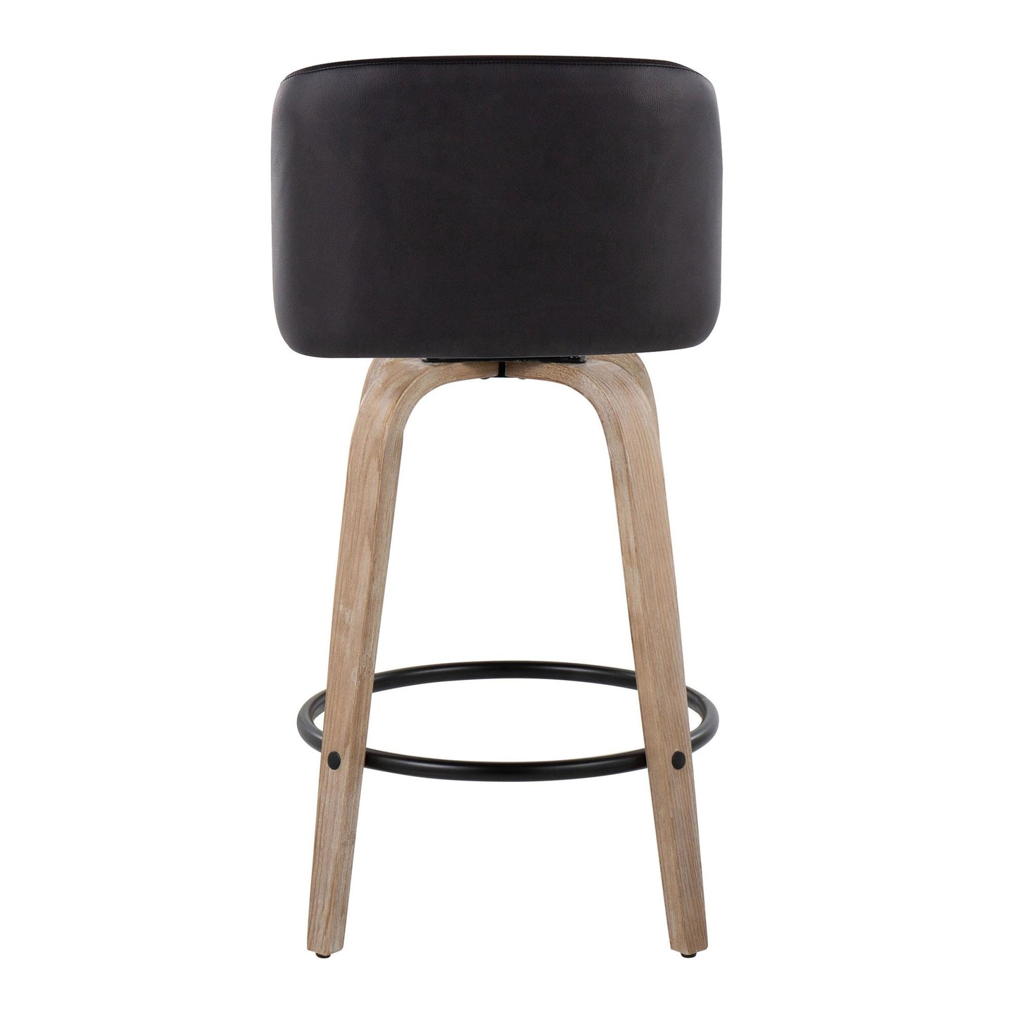 Toriano 26" Fixed-Height Counter Stool - Set of 2 By LumiSource - B26-TRNOPU-GRTZQ2 WWBK2 | Counter Stools | Modishstore - 10