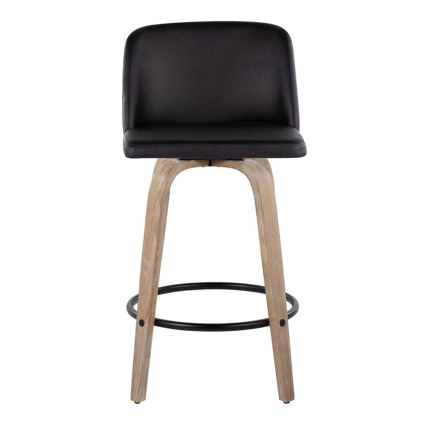 Toriano 26" Fixed-Height Counter Stool - Set of 2 By LumiSource - B26-TRNOPU-GRTZQ2 WWBK2 | Counter Stools | Modishstore - 9