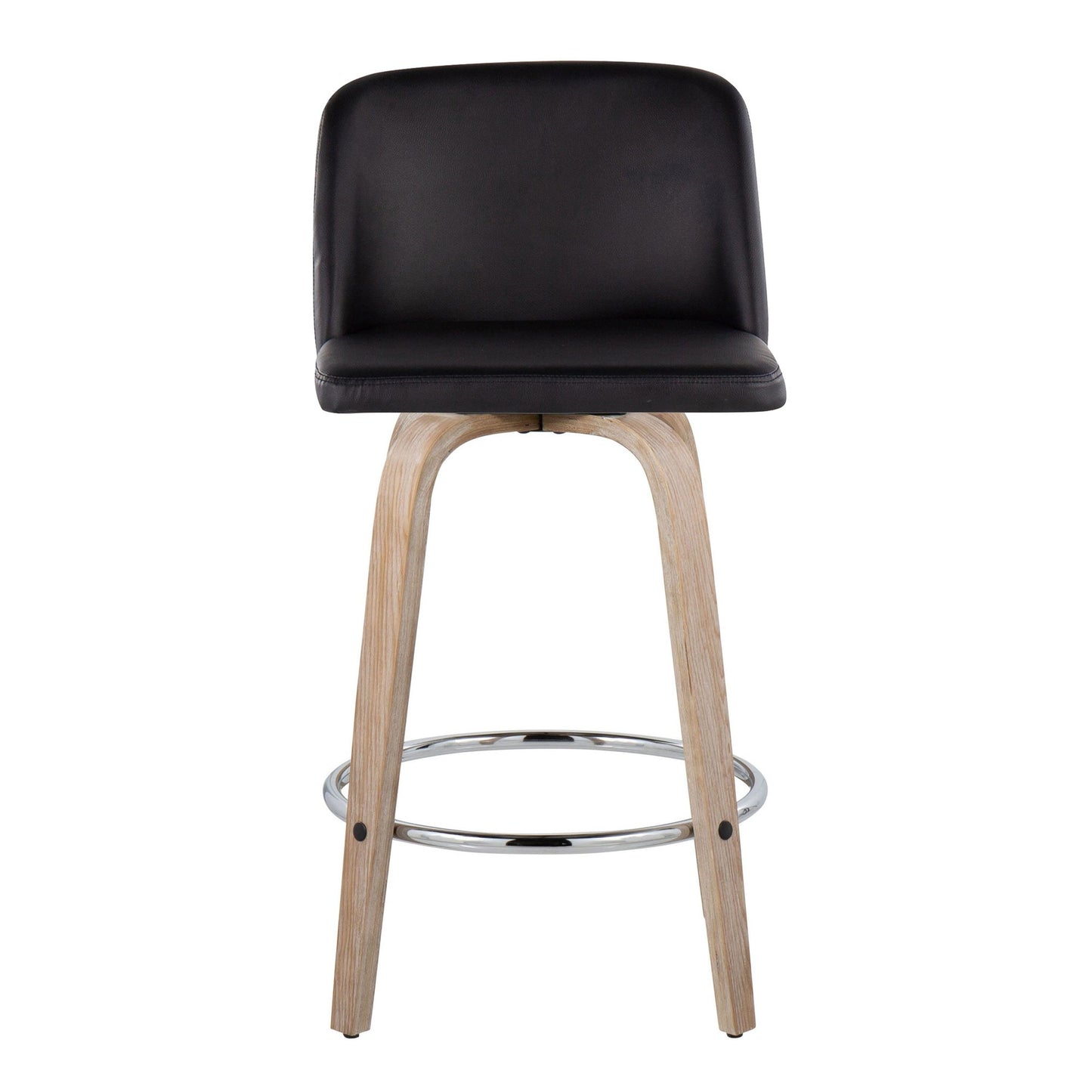 Toriano 26" Fixed-Height Counter Stool - Set of 2 By LumiSource - B26-TRNOPU-GRTZR2 WWBK2 | Counter Stools | Modishstore - 9