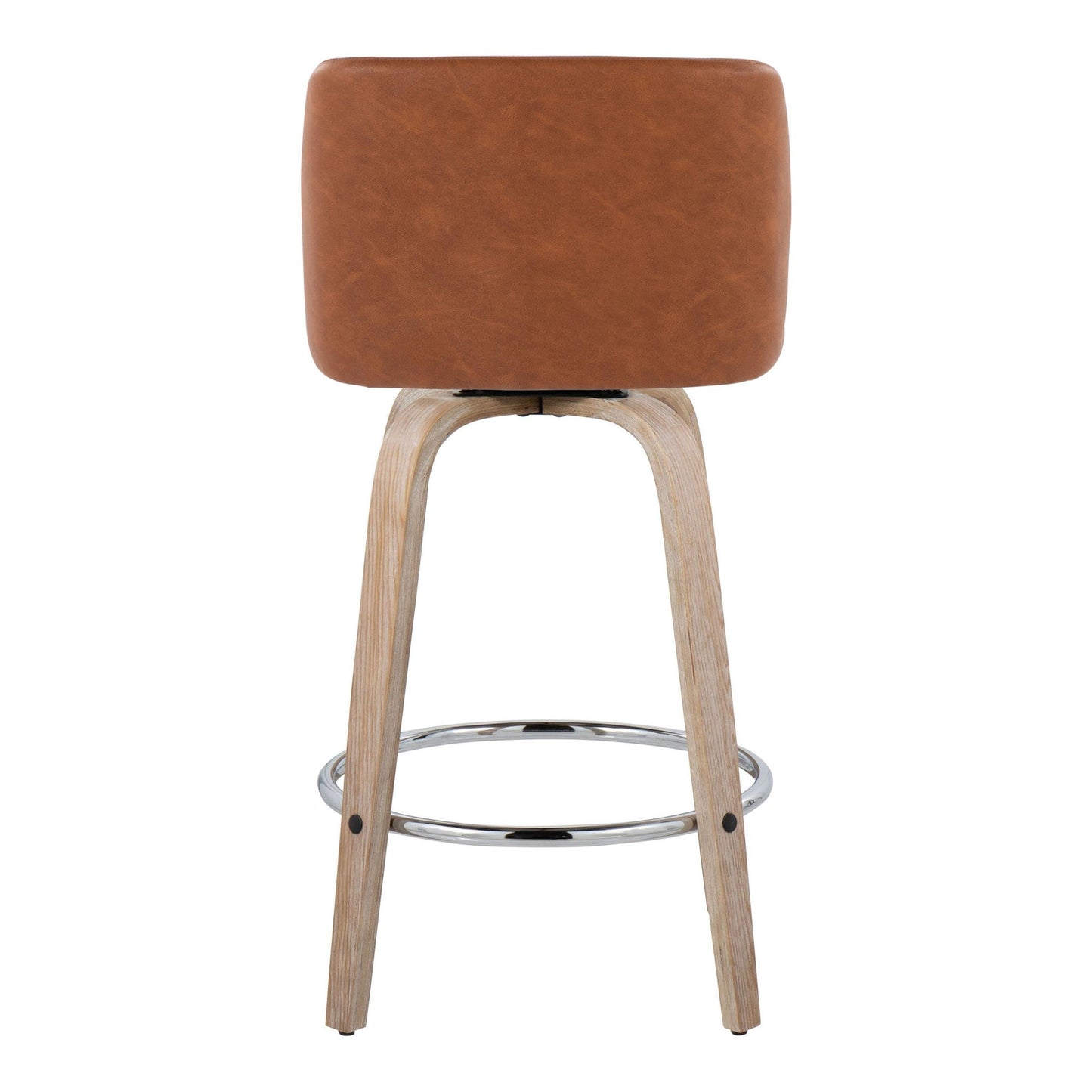 Toriano 26" Fixed-Height Counter Stool - Set of 2 By LumiSource - B26-TRNOPU-GRTZR2 WWBK2 | Counter Stools | Modishstore - 20