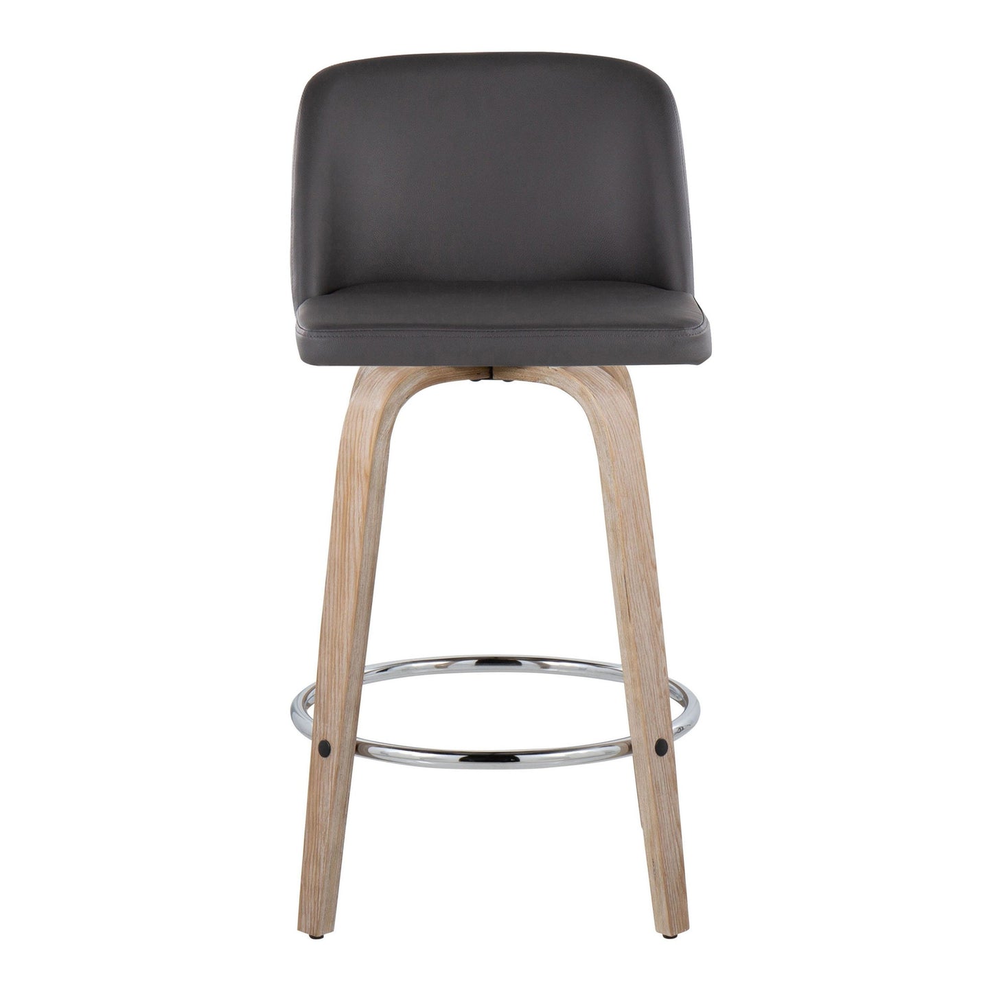 Toriano 26" Fixed-Height Counter Stool - Set of 2 By LumiSource - B26-TRNOPU-GRTZR2 WWBK2 | Counter Stools | Modishstore - 29