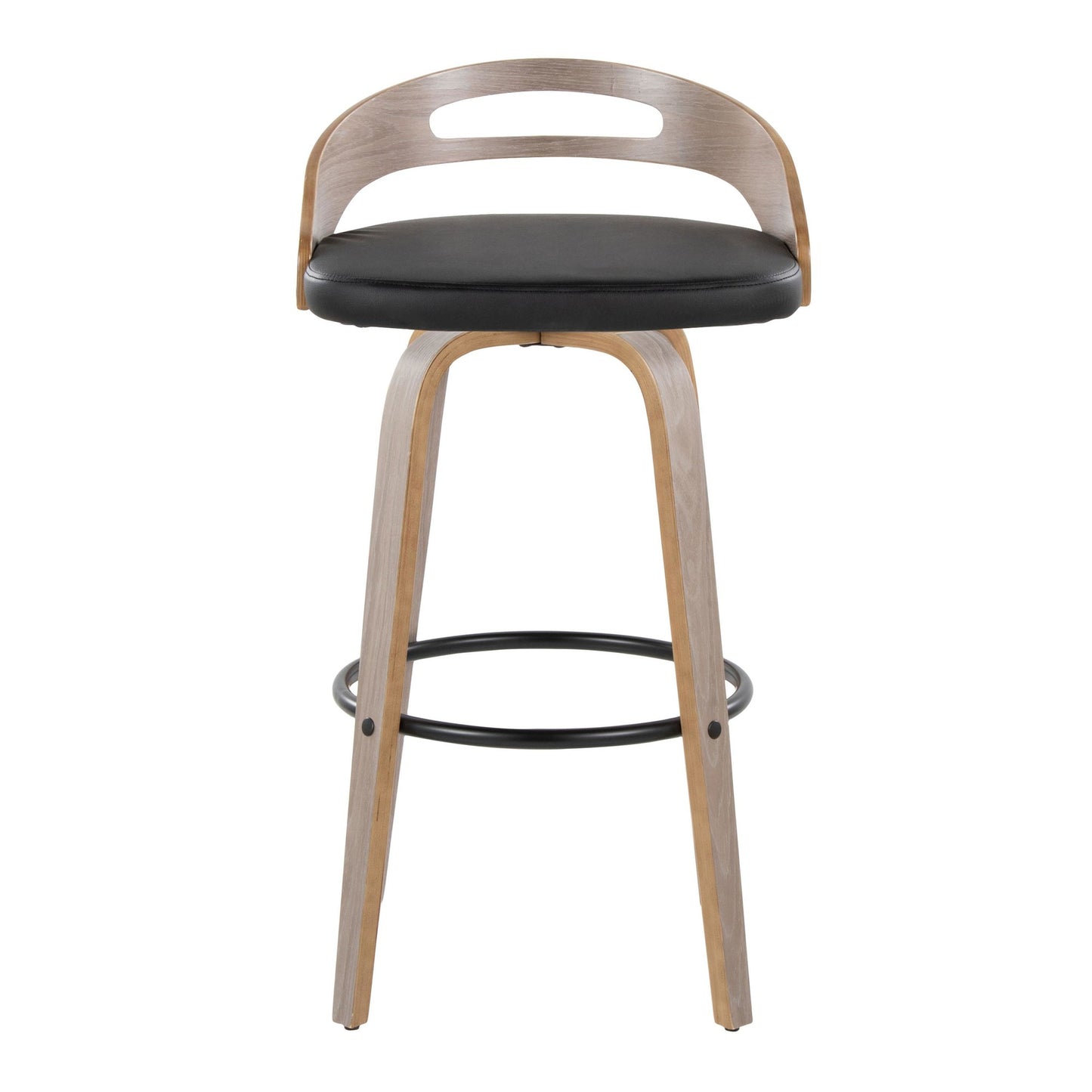 Cassis 30" Fixed-Height Barstool - Set of 2 By LumiSource - B30-CASSISPU-GRTZQ2 LGYLGYBK2 | Bar Stools | Modishstore - 9