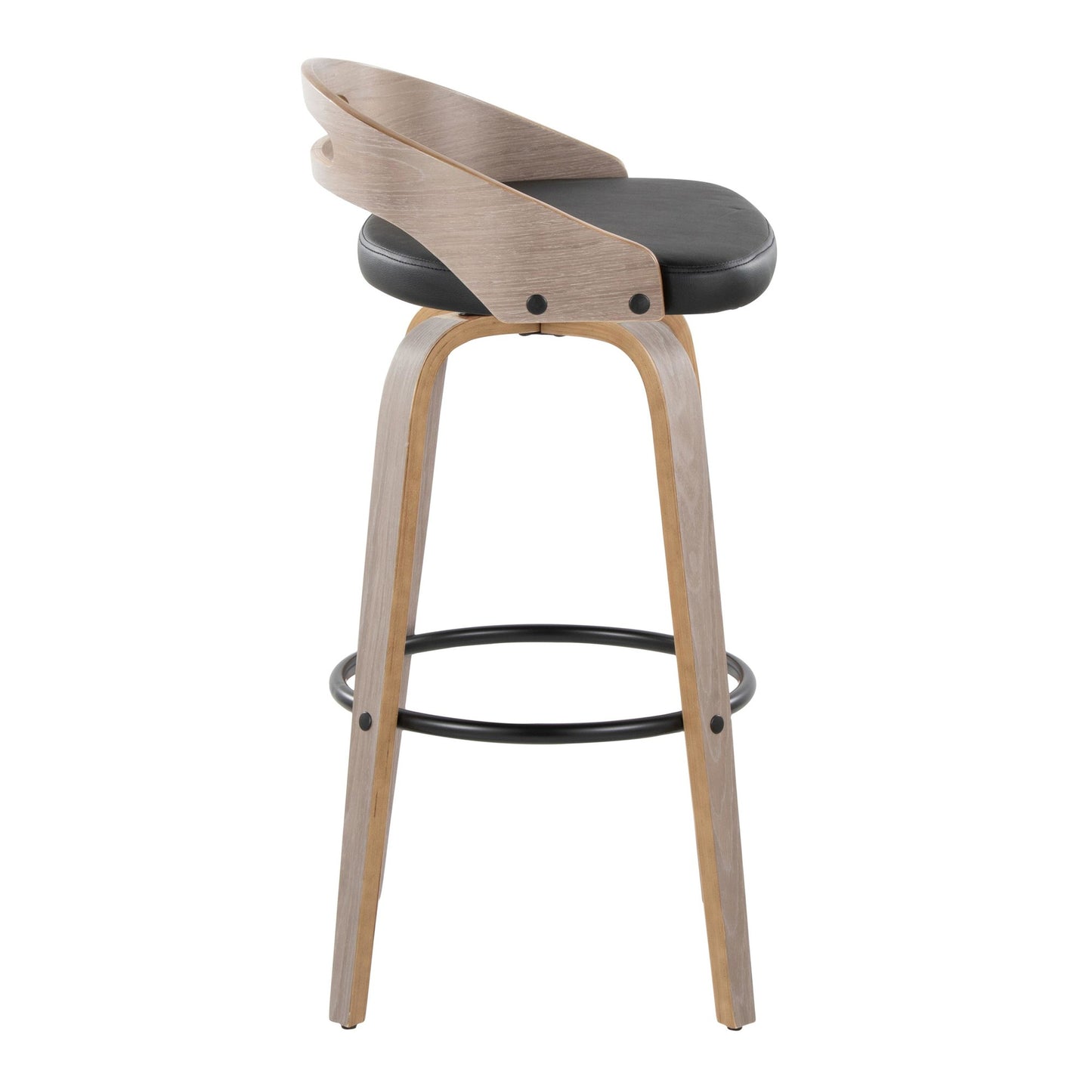 Cassis 30" Fixed-Height Barstool - Set of 2 By LumiSource - B30-CASSISPU-GRTZQ2 LGYLGYBK2 | Bar Stools | Modishstore - 7