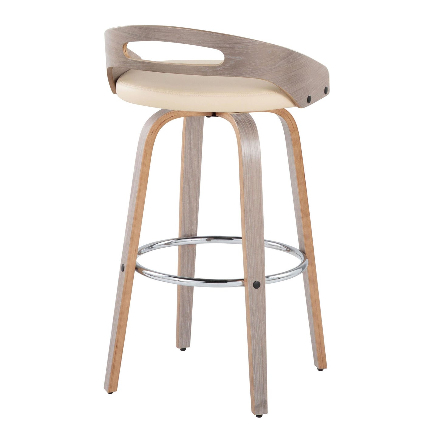 Cassis 30" Fixed-Height Barstool - Set of 2 By LumiSource - B30-CASSISPU-GRTZR2 LGYLGYCR2 | Bar Stools | Modishstore - 4