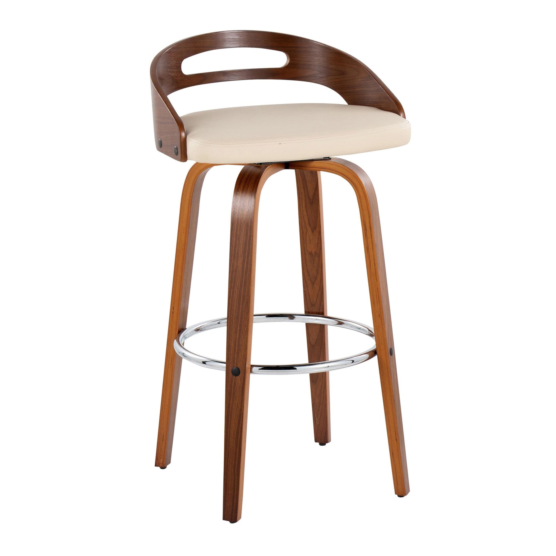 Cassis 30" Fixed-Height Barstool - Set of 2 By LumiSource - B30-CASSISPU-GRTZR2 WLCR2 | Bar Stools | Modishstore - 6