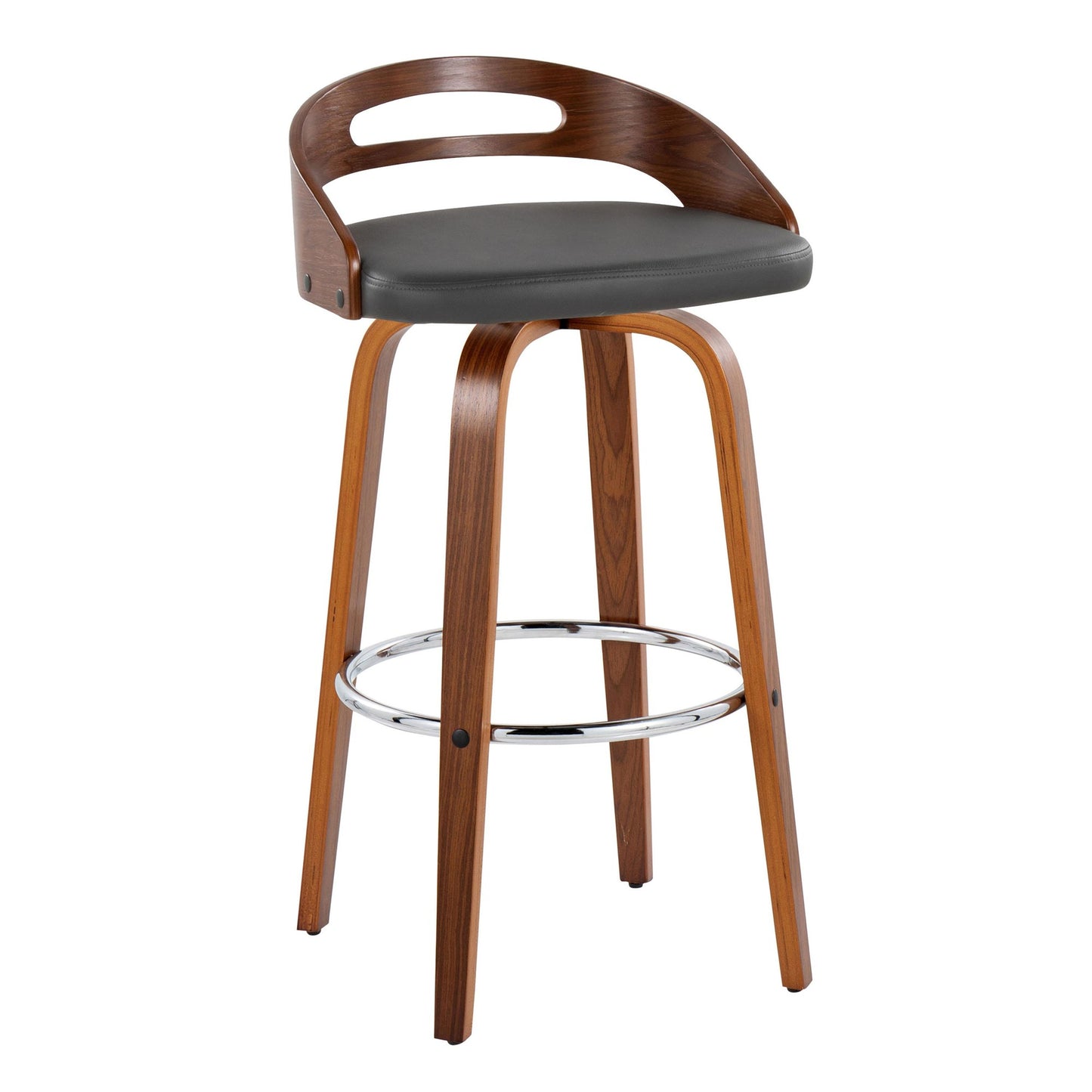 Cassis 30" Fixed-Height Barstool - Set of 2 By LumiSource - B30-CASSISPU-GRTZR2 WLCR2 | Bar Stools | Modishstore - 16