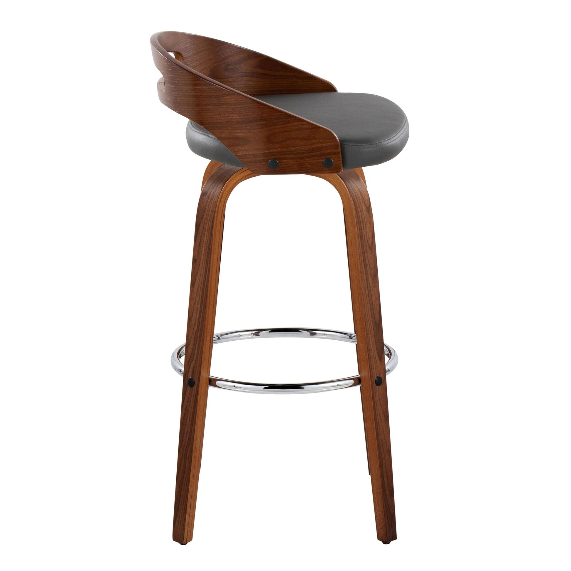 Cassis 30" Fixed-Height Barstool - Set of 2 By LumiSource - B30-CASSISPU-GRTZR2 WLCR2 | Bar Stools | Modishstore - 17