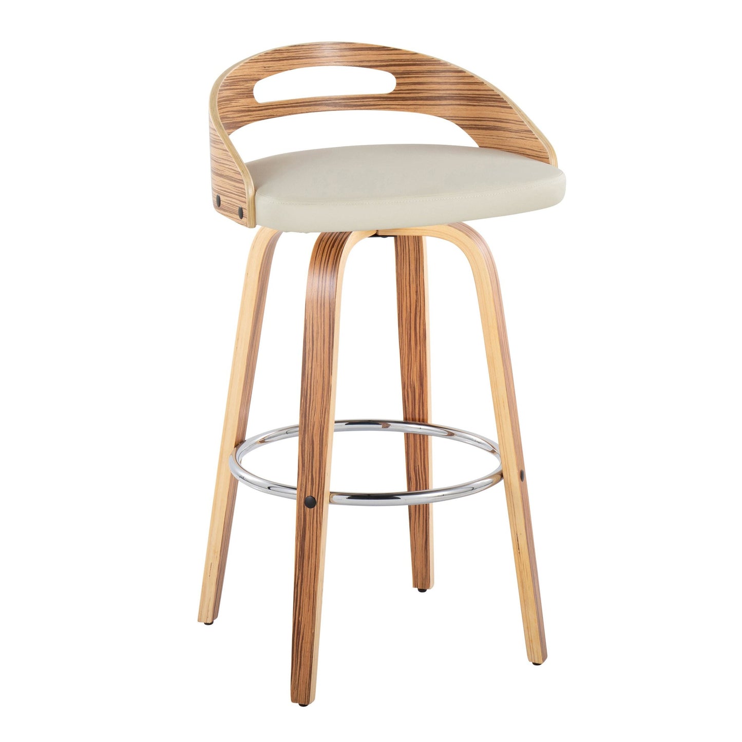 Cassis 30" Fixed-Height Barstool - Set of 2 By LumiSource - B30-CASSISPU-GRTZR2 WLCR2 | Bar Stools | Modishstore - 26