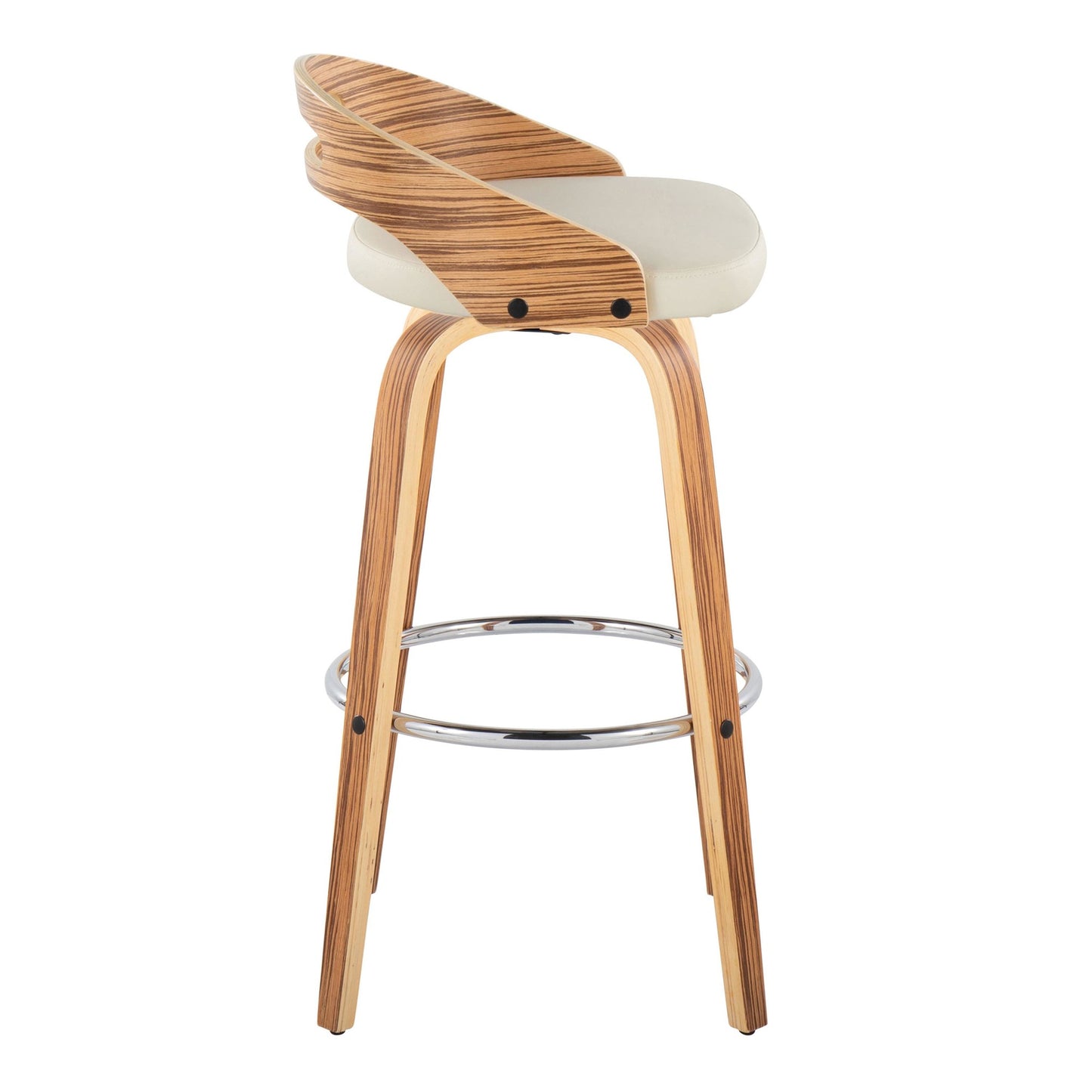 Cassis 30" Fixed-Height Barstool - Set of 2 By LumiSource - B30-CASSISPU-GRTZR2 WLCR2 | Bar Stools | Modishstore - 27