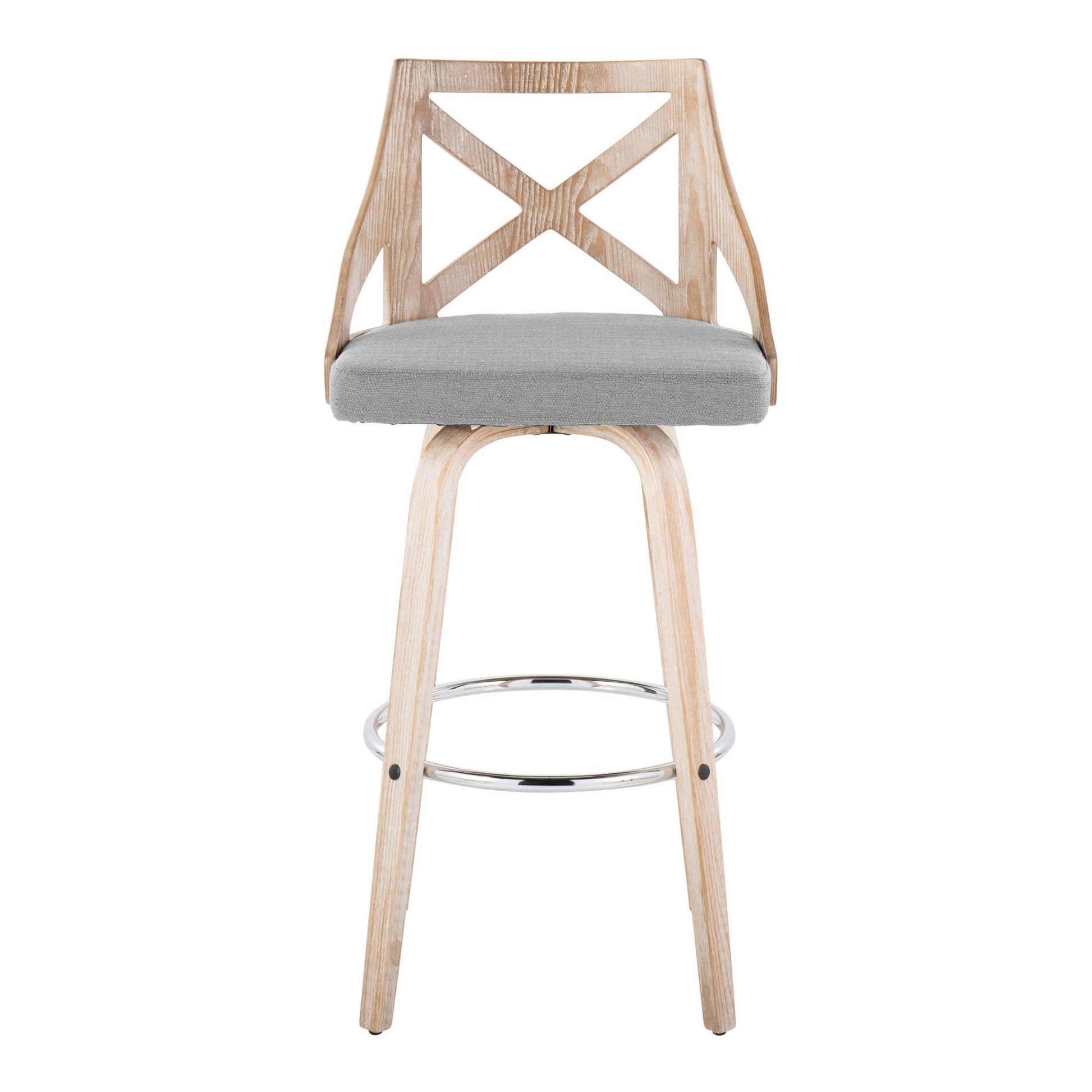 Charlotte 30" Fixed-Height Barstool - Set of 2 By LumiSource - B30-CHARLOTFB-GRTZR2 LGYLGYCR2 | Bar Stools | Modishstore - 24