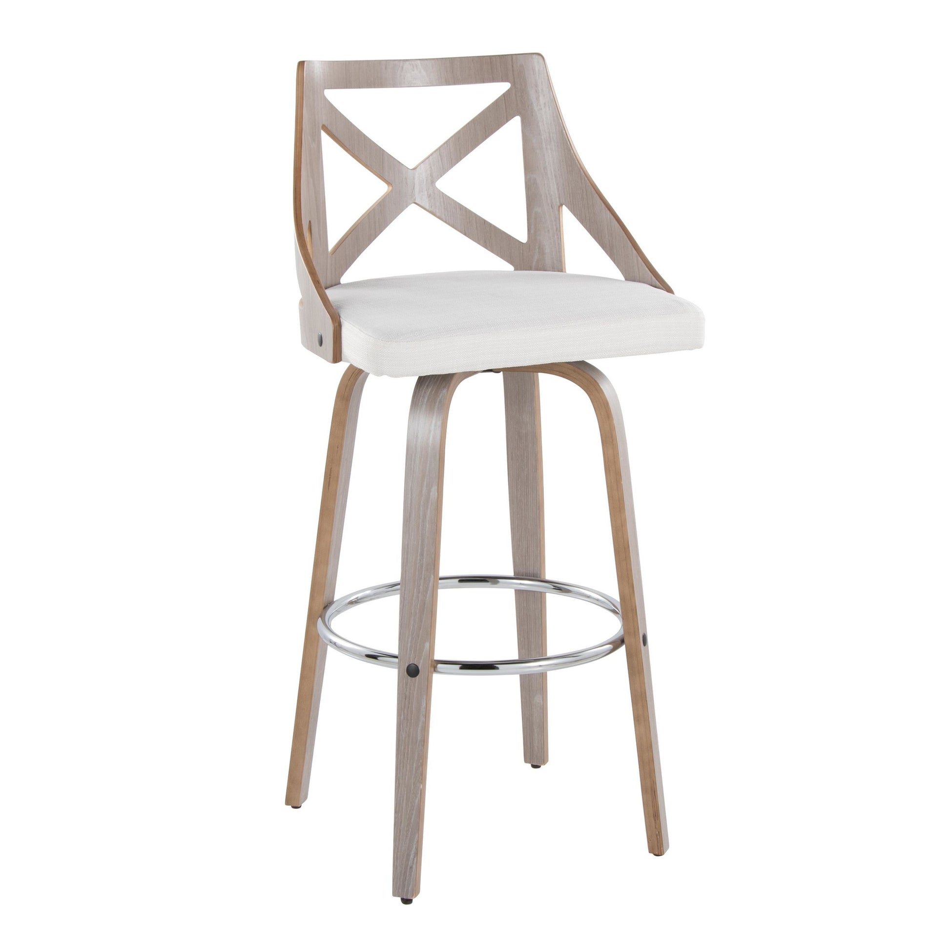 Charlotte 30" Fixed-Height Barstool - Set of 2 By LumiSource - B30-CHARLOTFB-GRTZR2 LGYLGYCR2 | Bar Stools | Modishstore - 6