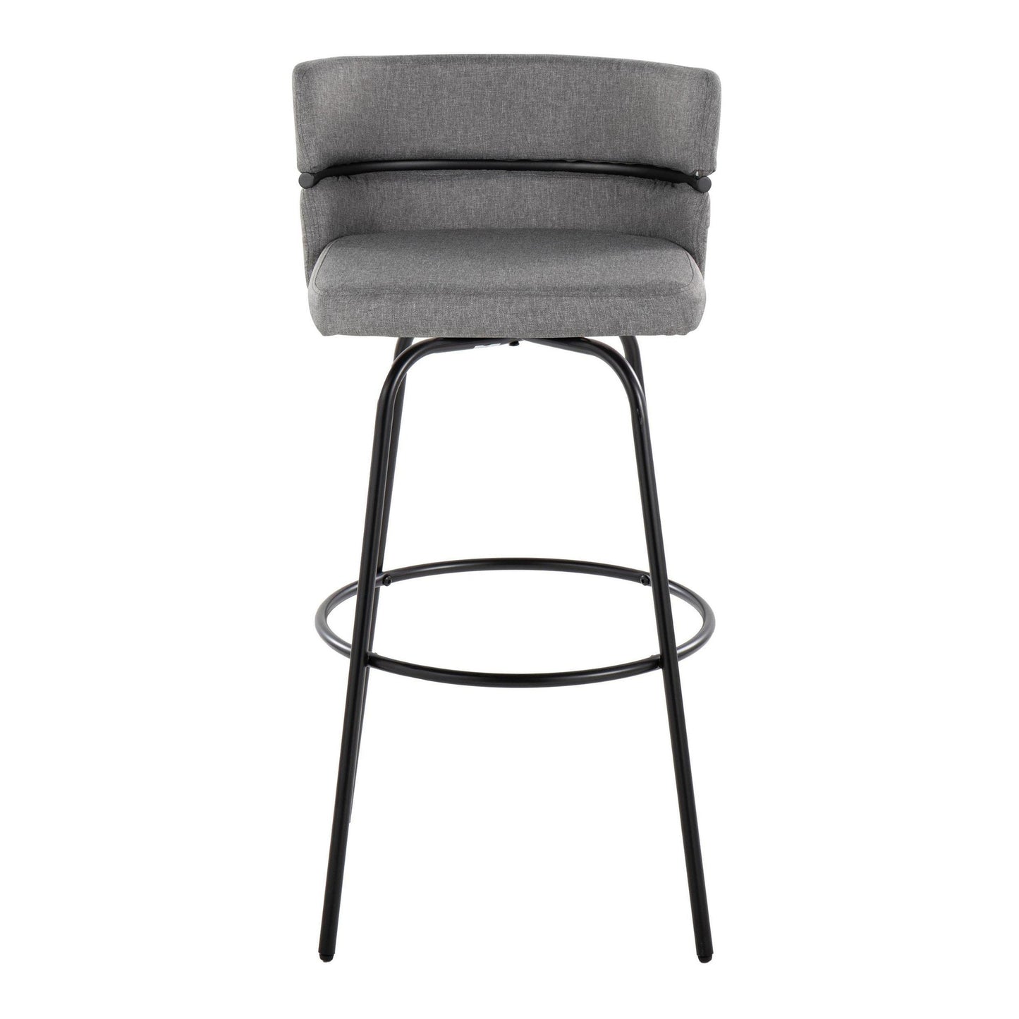 Cinch Claire 30" Fixed-Height Barstool - Set of 2 By LumiSource - B30-CINCH-CLARZQ2 BKBKCR2 | Bar Stools | Modishstore - 17