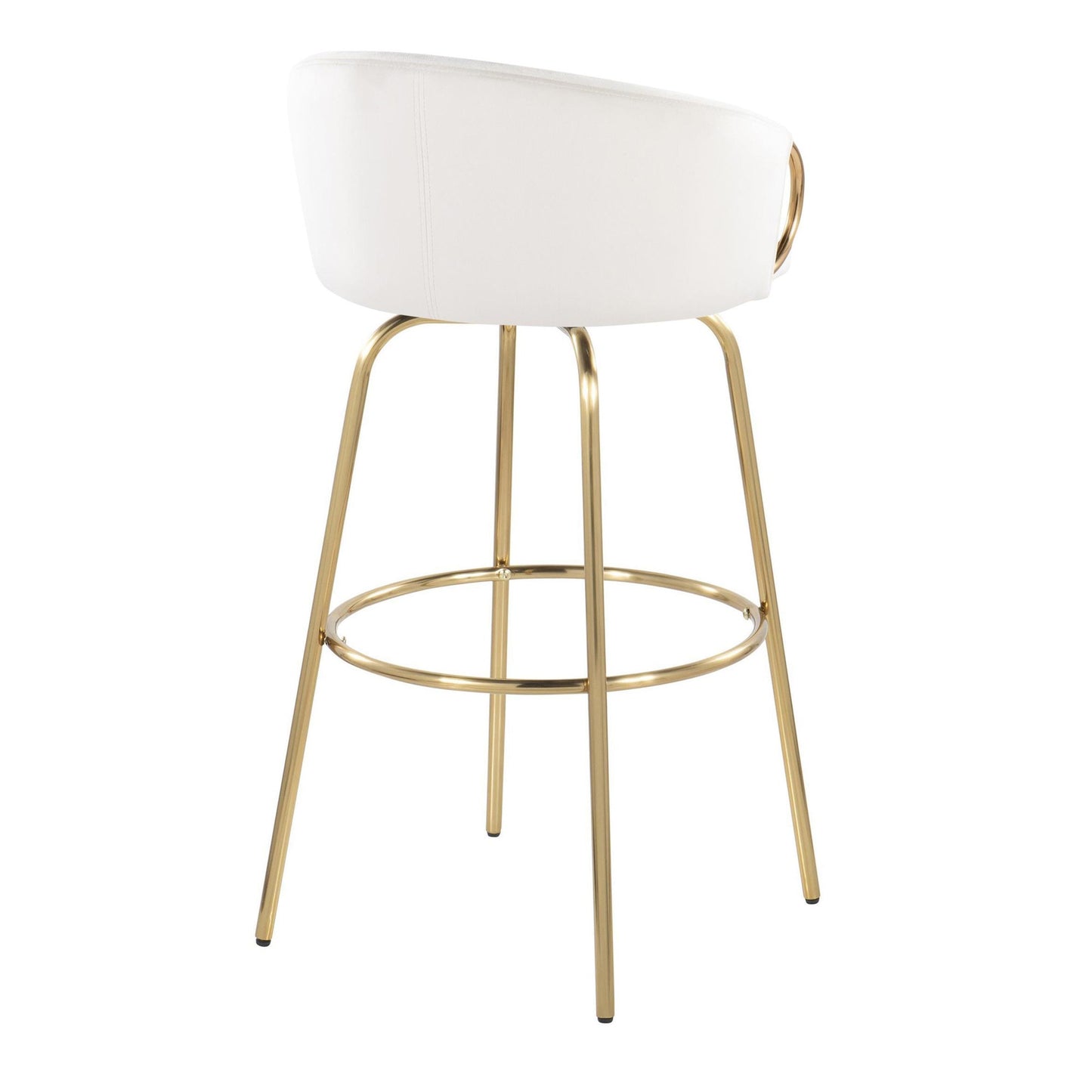 Claire 30" Fixed-Height Barstool - Set of 2 By LumiSource - B30-CLAIREV2 AUCR2 | Bar Stools | Modishstore - 8