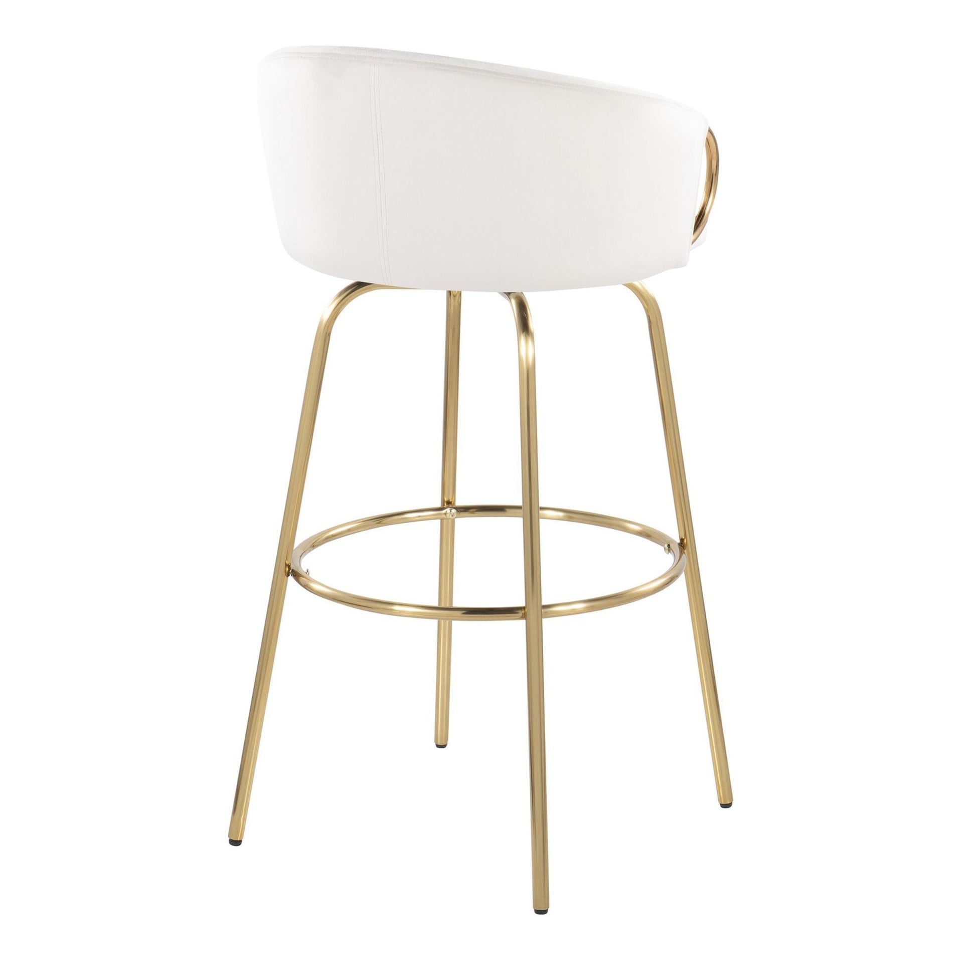 Claire 30" Fixed-Height Barstool - Set of 2 By LumiSource - B30-CLAIREV2 AUCR2 | Bar Stools | Modishstore - 8