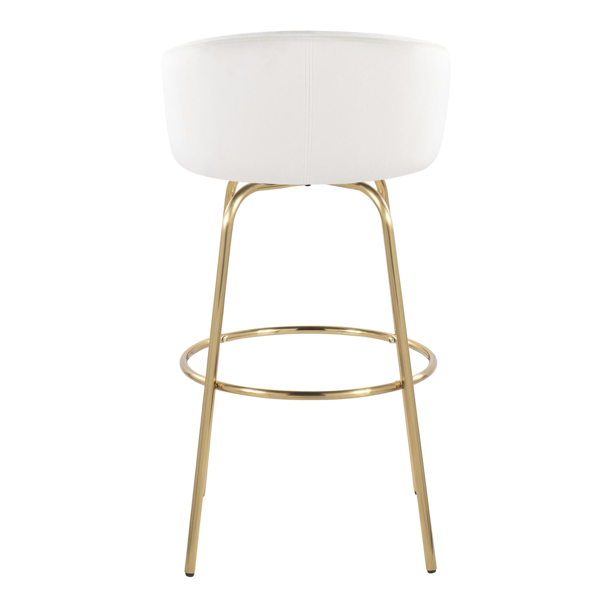 Claire 30" Fixed-Height Barstool - Set of 2 By LumiSource - B30-CLAIREV2 AUCR2 | Bar Stools | Modishstore - 10