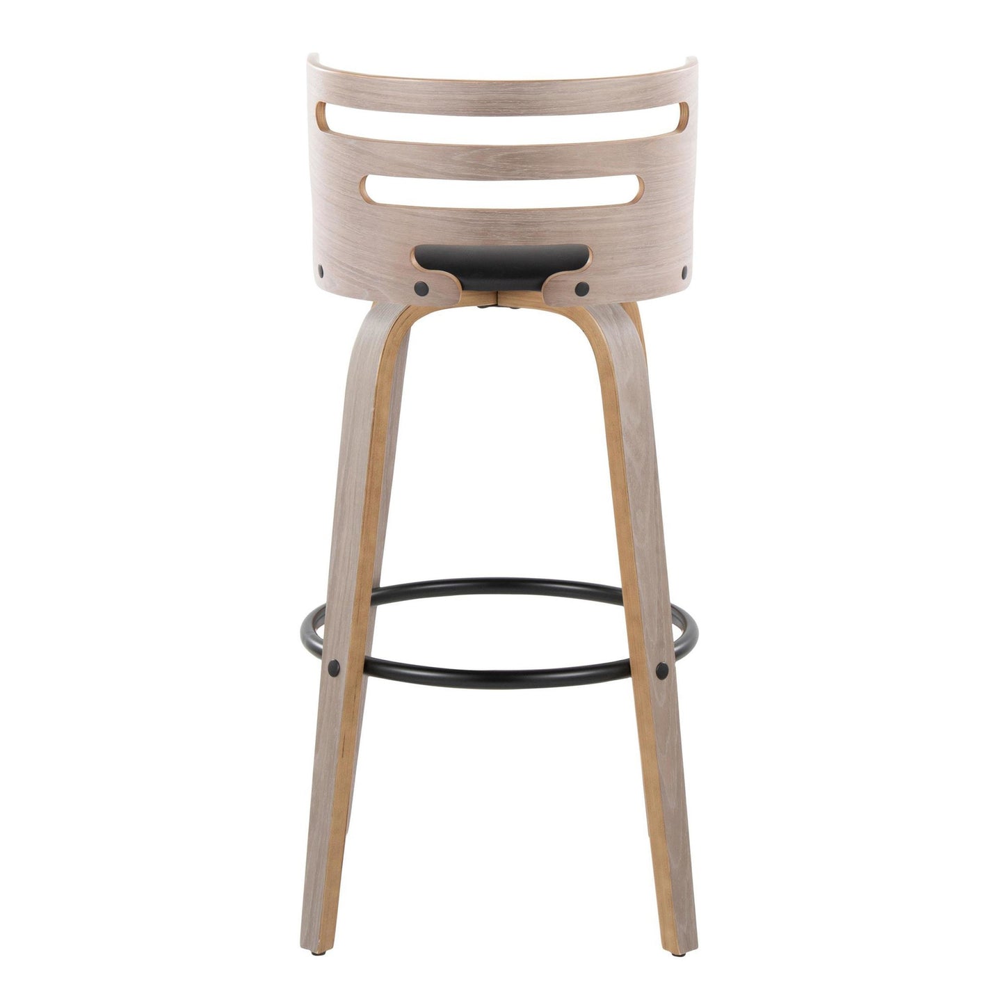 Cosini 30" Fixed-Height Barstool - Set of 2 By LumiSource - B30-COSIPU-GRTZQ2 LGYLGYBK2 | Bar Stools | Modishstore - 10