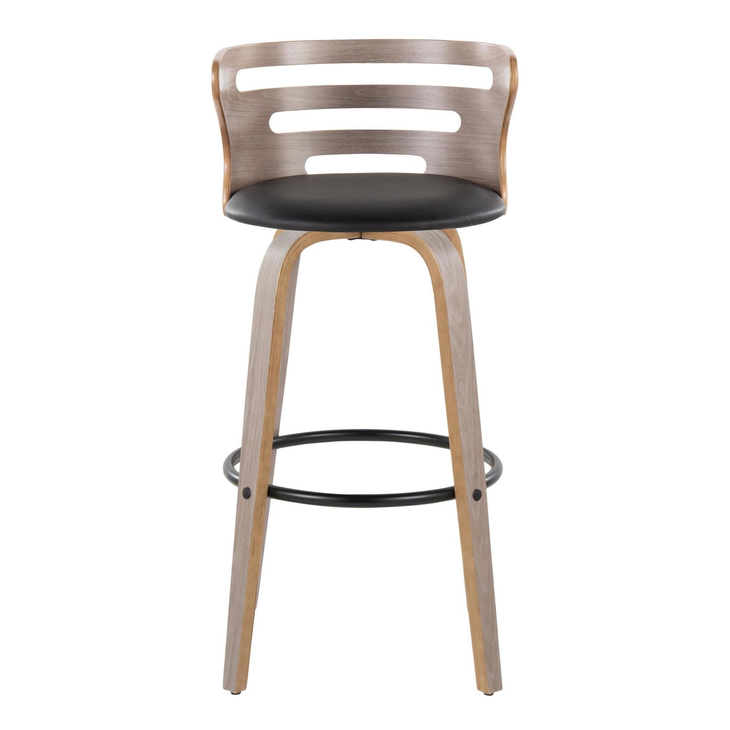 Cosini 30" Fixed-Height Barstool - Set of 2 By LumiSource - B30-COSIPU-GRTZQ2 LGYLGYBK2 | Bar Stools | Modishstore - 9