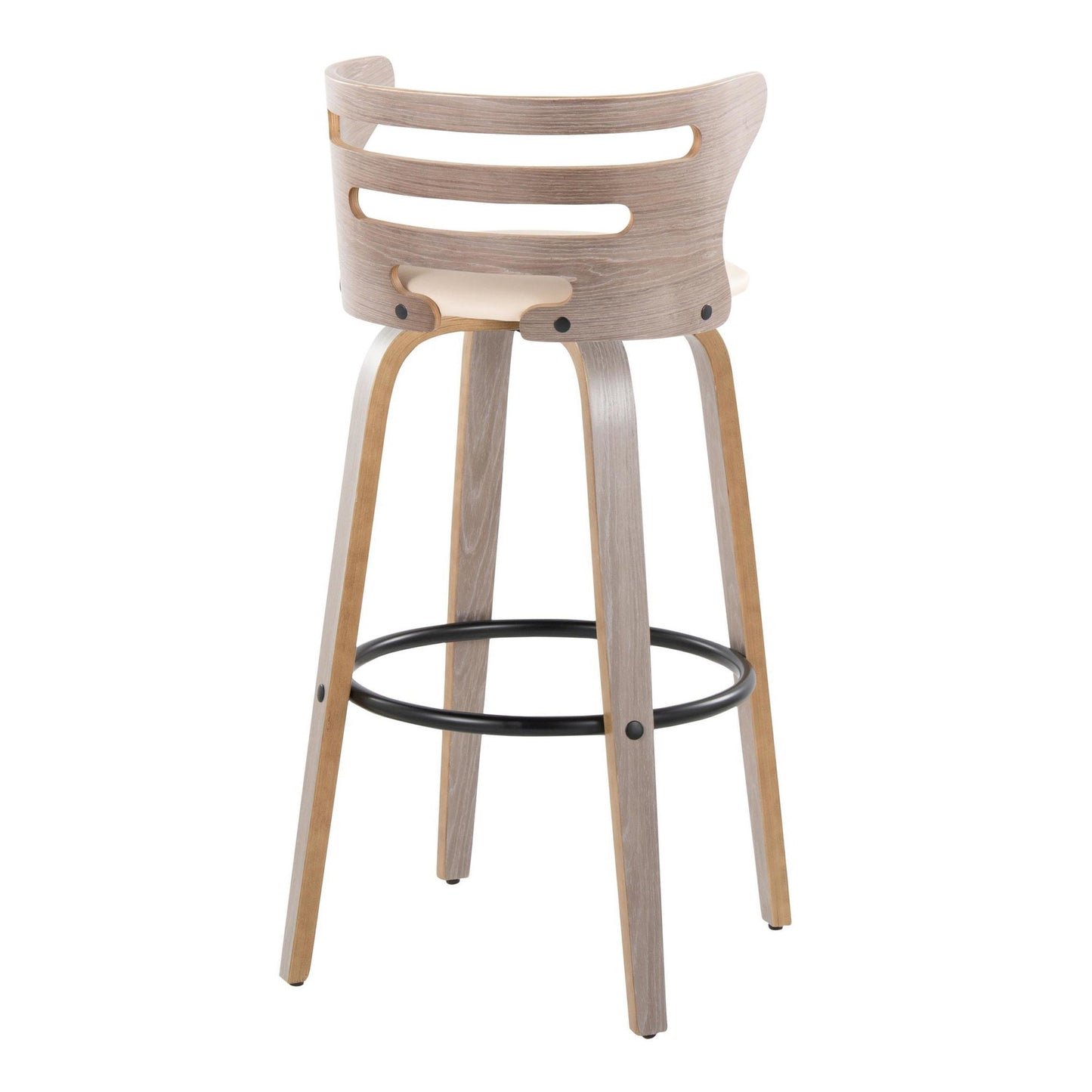 Cosini 30" Fixed-Height Barstool - Set of 2 By LumiSource - B30-COSIPU-GRTZQ2 LGYLGYBK2 | Bar Stools | Modishstore - 18