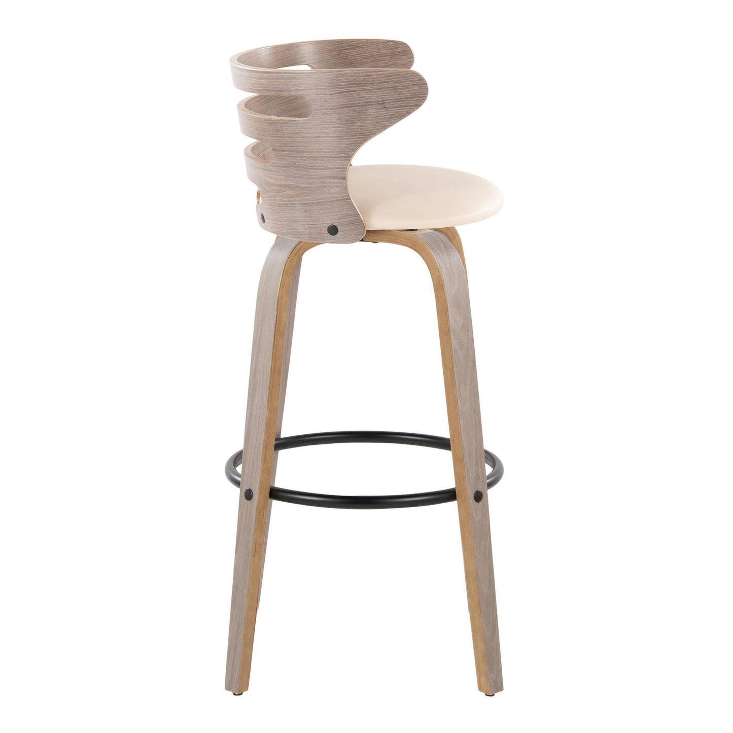 Cosini 30" Fixed-Height Barstool - Set of 2 By LumiSource - B30-COSIPU-GRTZQ2 LGYLGYBK2 | Bar Stools | Modishstore - 17