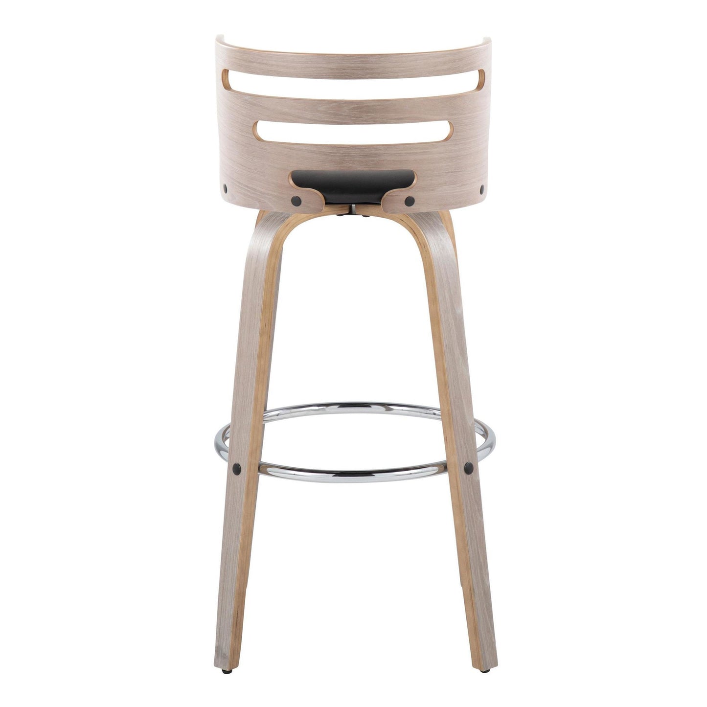 Cosini 30" Fixed-Height Barstool - Set of 2 By LumiSource - B30-COSIPU-GRTZR2 LGYLGYBK2 | Bar Stools | Modishstore - 8