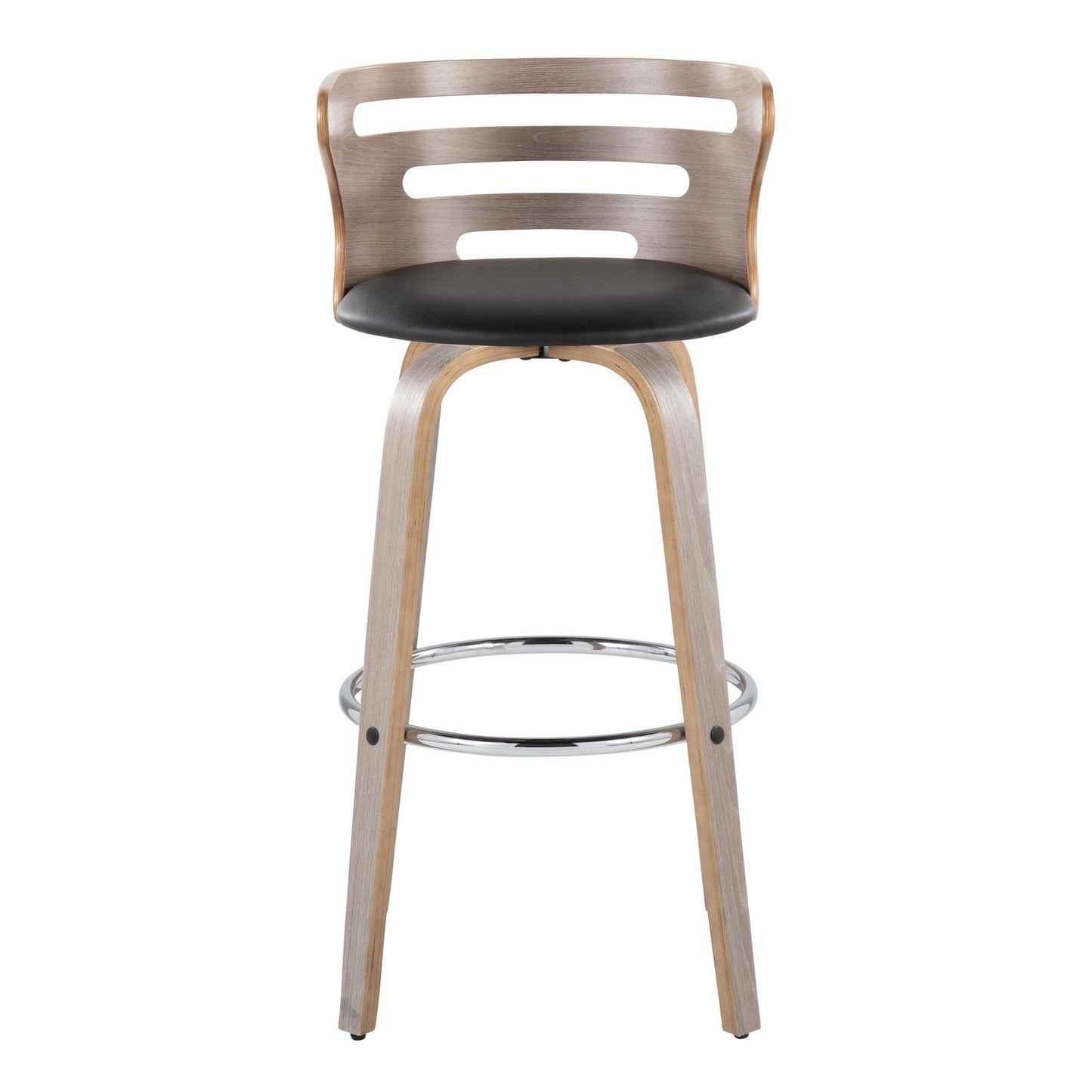 Cosini 30" Fixed-Height Barstool - Set of 2 By LumiSource - B30-COSIPU-GRTZR2 LGYLGYBK2 | Bar Stools | Modishstore - 10