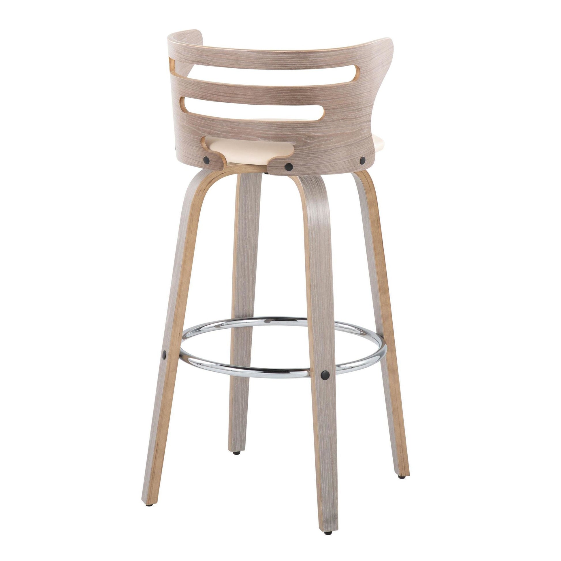 Cosini 30" Fixed-Height Barstool - Set of 2 By LumiSource - B30-COSIPU-GRTZR2 LGYLGYBK2 | Bar Stools | Modishstore - 18