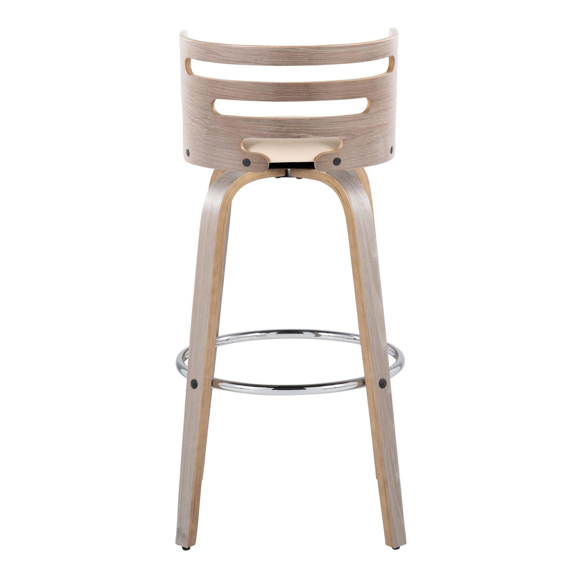 Cosini 30" Fixed-Height Barstool - Set of 2 By LumiSource - B30-COSIPU-GRTZR2 LGYLGYBK2 | Bar Stools | Modishstore - 20