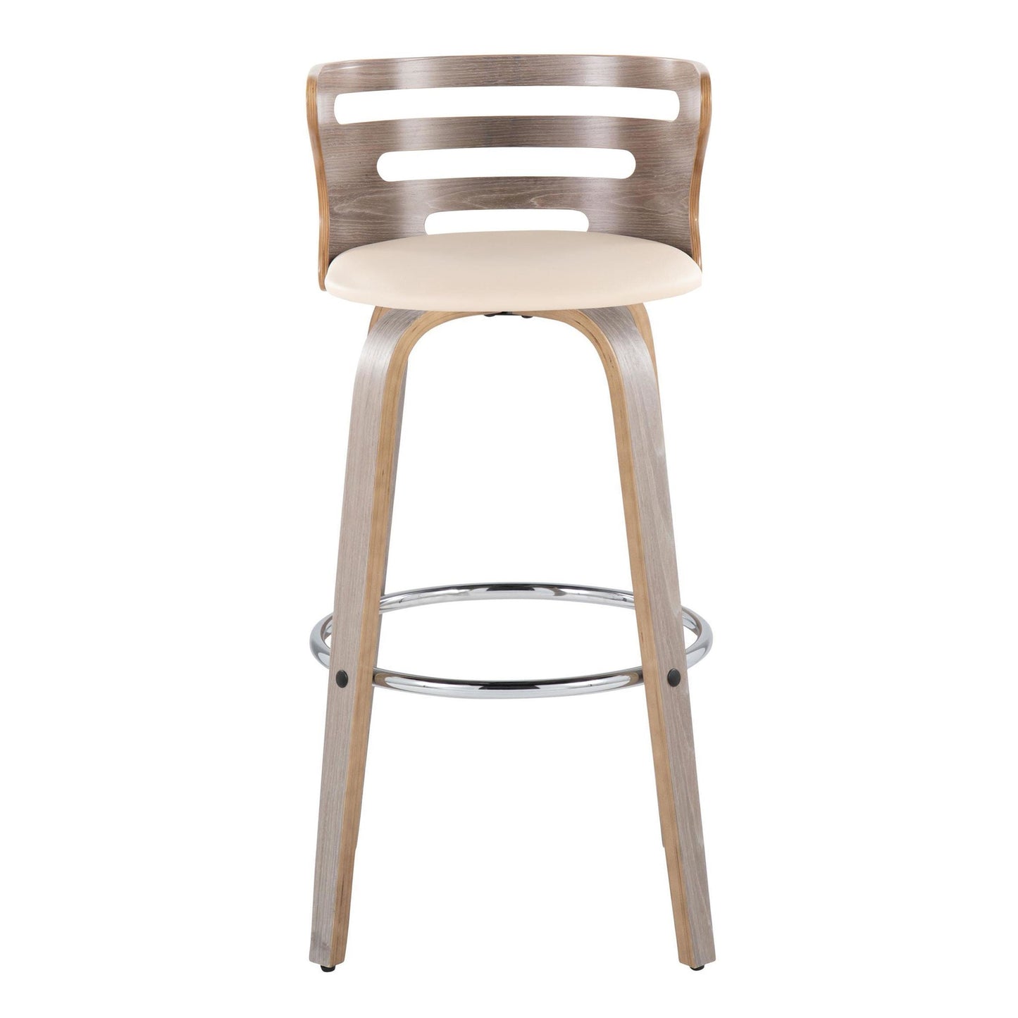 Cosini 30" Fixed-Height Barstool - Set of 2 By LumiSource - B30-COSIPU-GRTZR2 LGYLGYBK2 | Bar Stools | Modishstore - 19