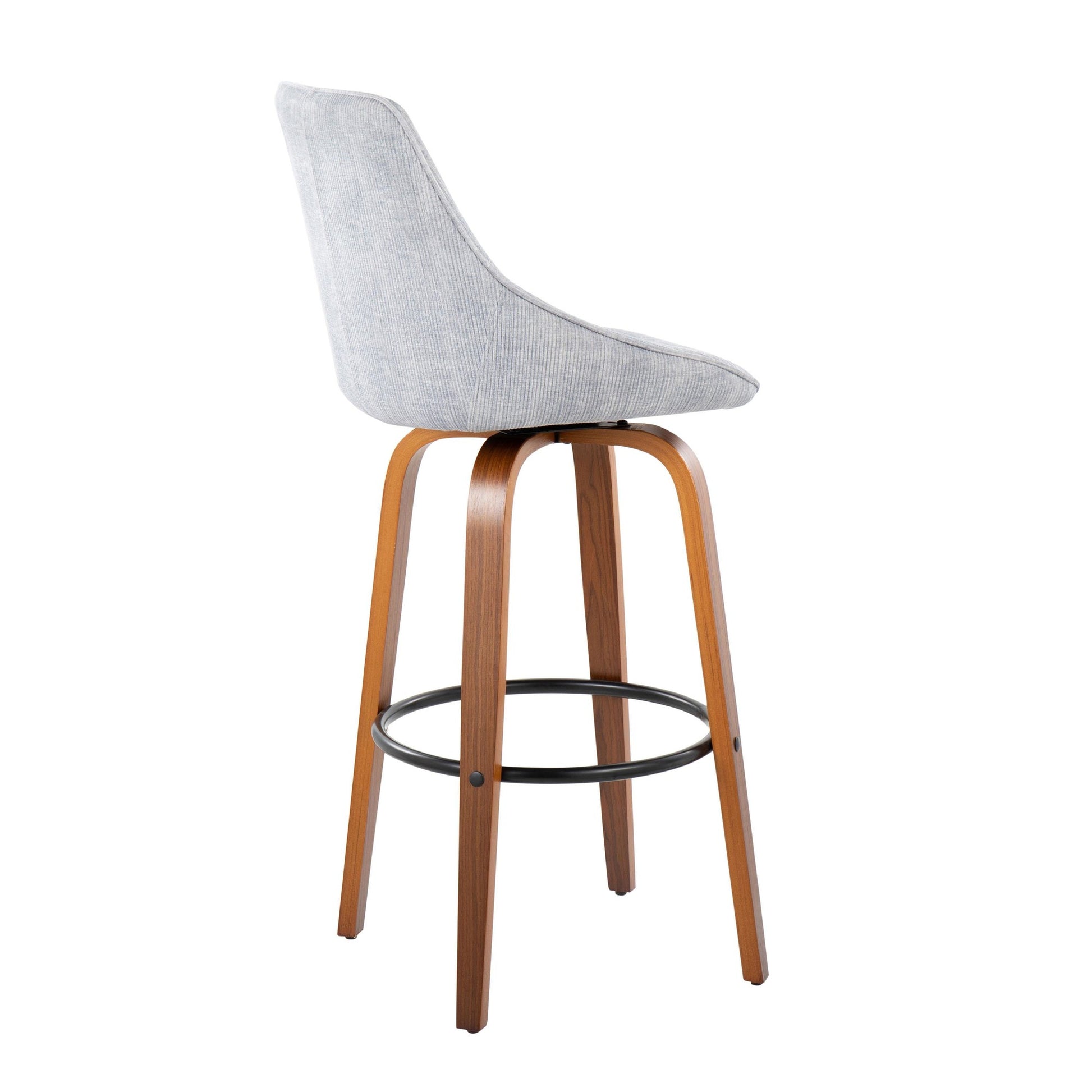 Diana 30" Fixed-Height Barstool - Set of 2 By LumiSource - B30-DIANACOR-GRTZQ2 WLGY2 | Bar Stools | Modishstore - 8