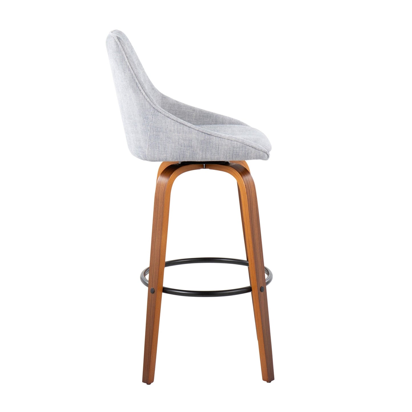 Diana 30" Fixed-Height Barstool - Set of 2 By LumiSource - B30-DIANACOR-GRTZQ2 WLGY2 | Bar Stools | Modishstore - 7