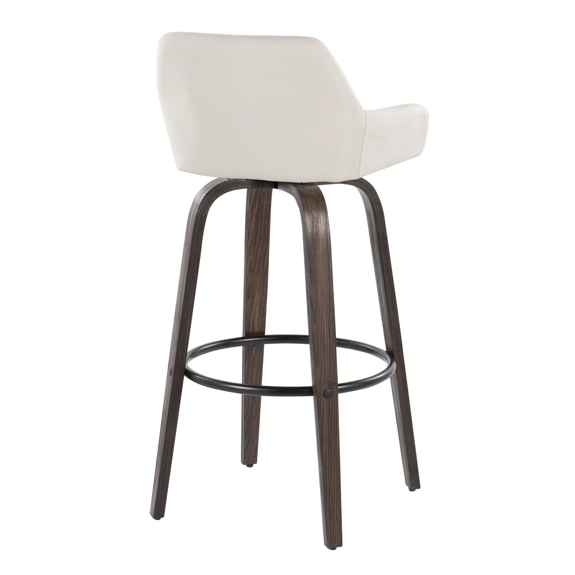 Daniella 30" Fixed-Height Barstool - Set of 2 By LumiSource - B30-DNLAFB-GRTZQ2 BNCR2 | Bar Stools | Modishstore - 8