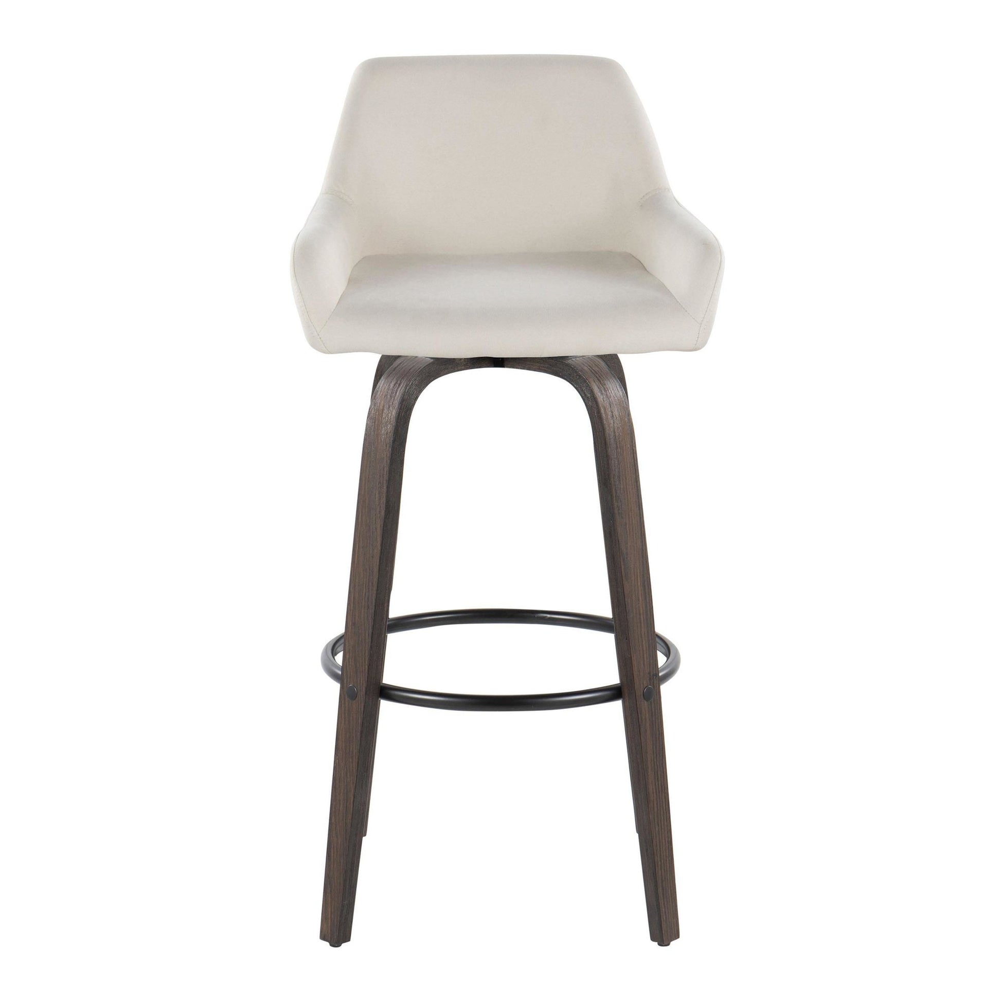 Daniella 30" Fixed-Height Barstool - Set of 2 By LumiSource - B30-DNLAFB-GRTZQ2 BNCR2 | Bar Stools | Modishstore - 9