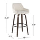 Daniella 30" Fixed-Height Barstool - Set of 2 By LumiSource - B30-DNLAV-GRTZQ2 BNBK2 | Bar Stools | Modishstore - 20