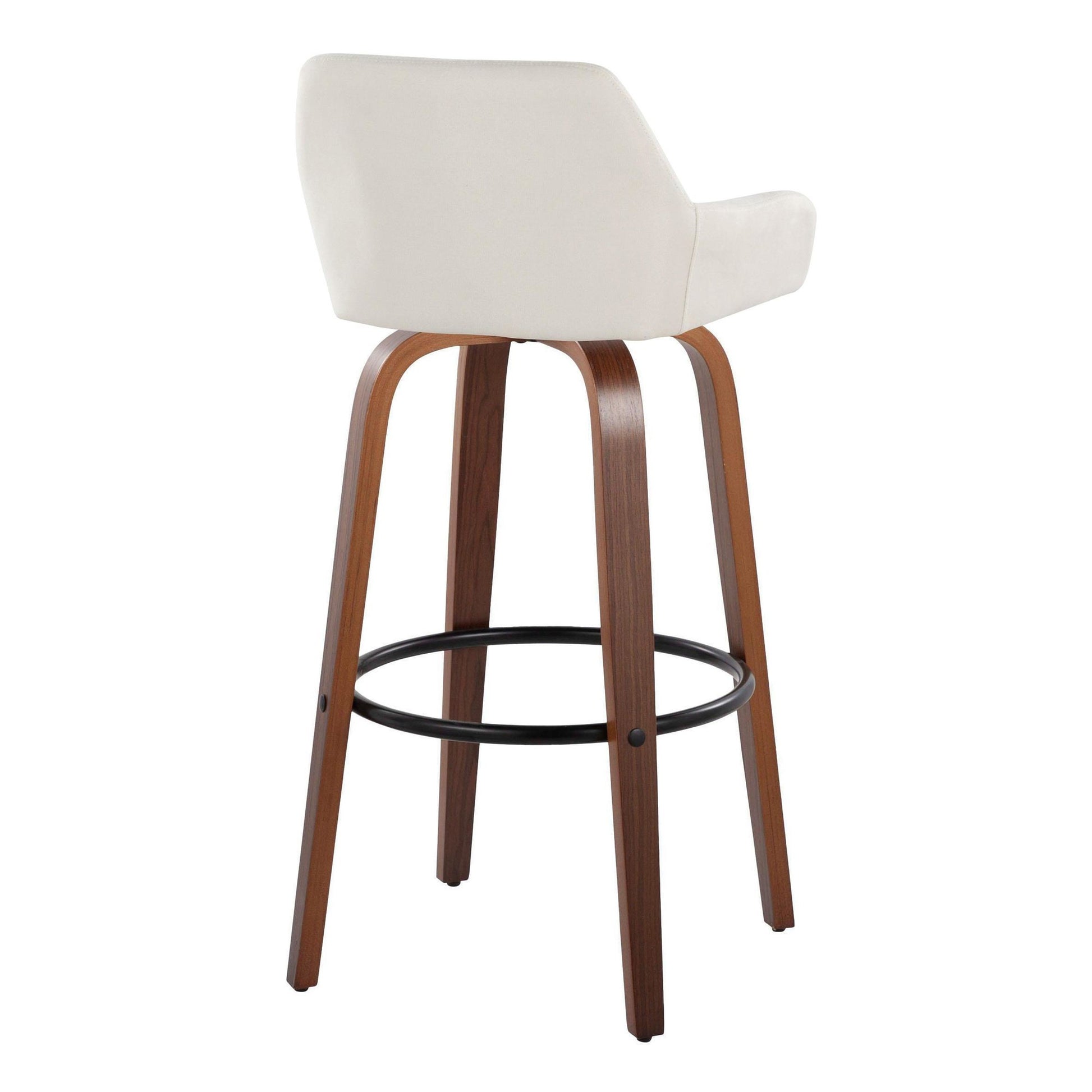 Daniella 30" Fixed-Height Barstool - Set of 2 By LumiSource - B30-DNLAFB-GRTZQ2 BNCR2 | Bar Stools | Modishstore - 18