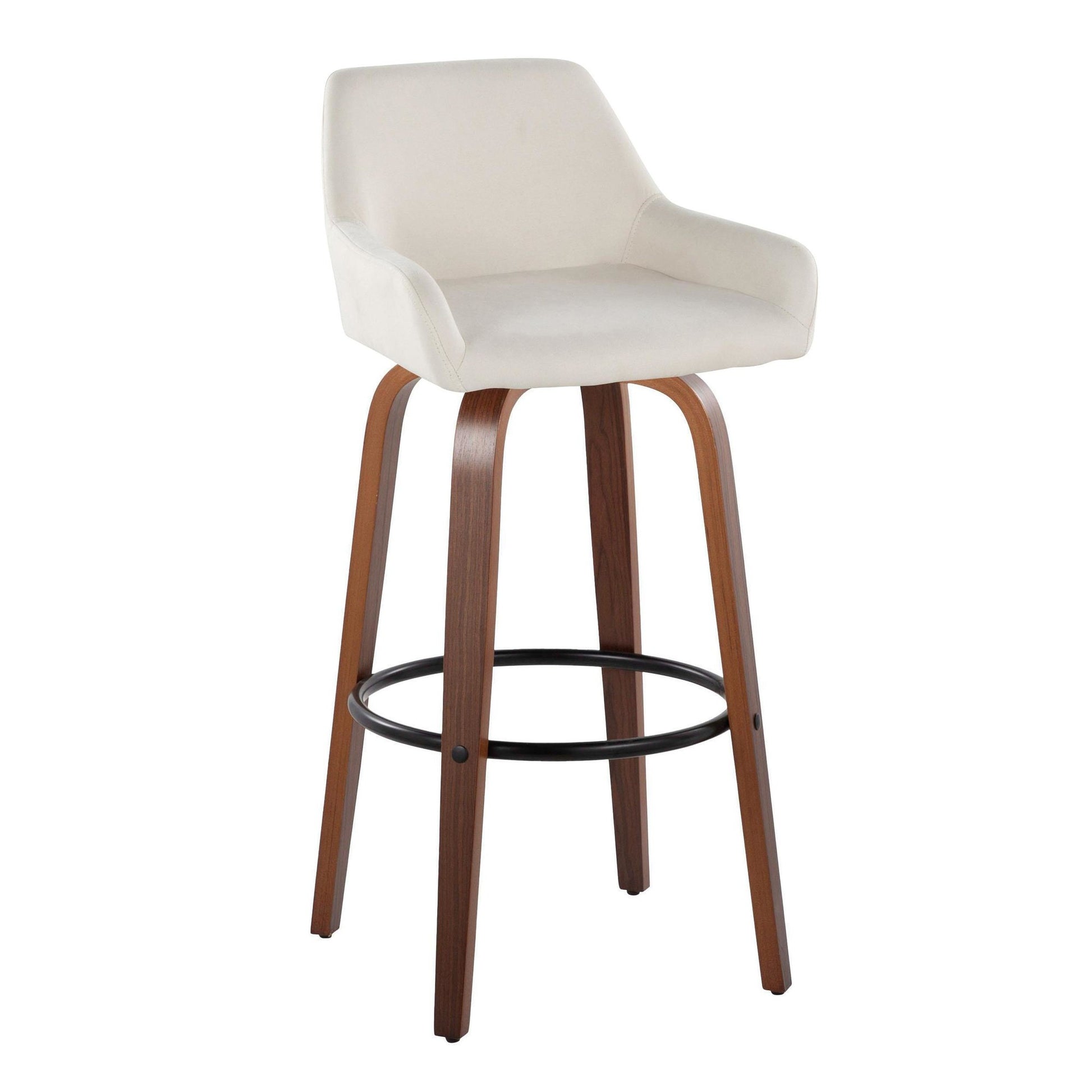 Daniella 30" Fixed-Height Barstool - Set of 2 By LumiSource - B30-DNLAFB-GRTZQ2 BNCR2 | Bar Stools | Modishstore - 16