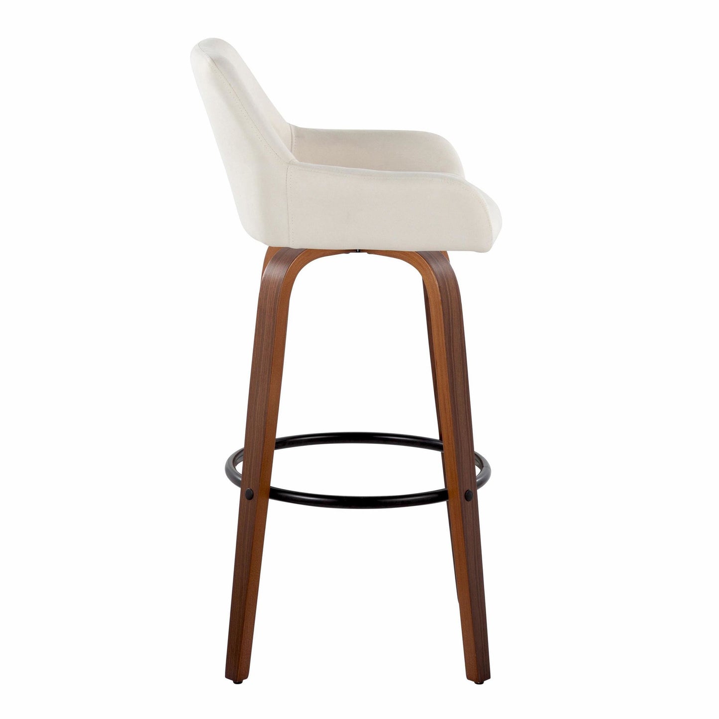 Daniella 30" Fixed-Height Barstool - Set of 2 By LumiSource - B30-DNLAFB-GRTZQ2 BNCR2 | Bar Stools | Modishstore - 17