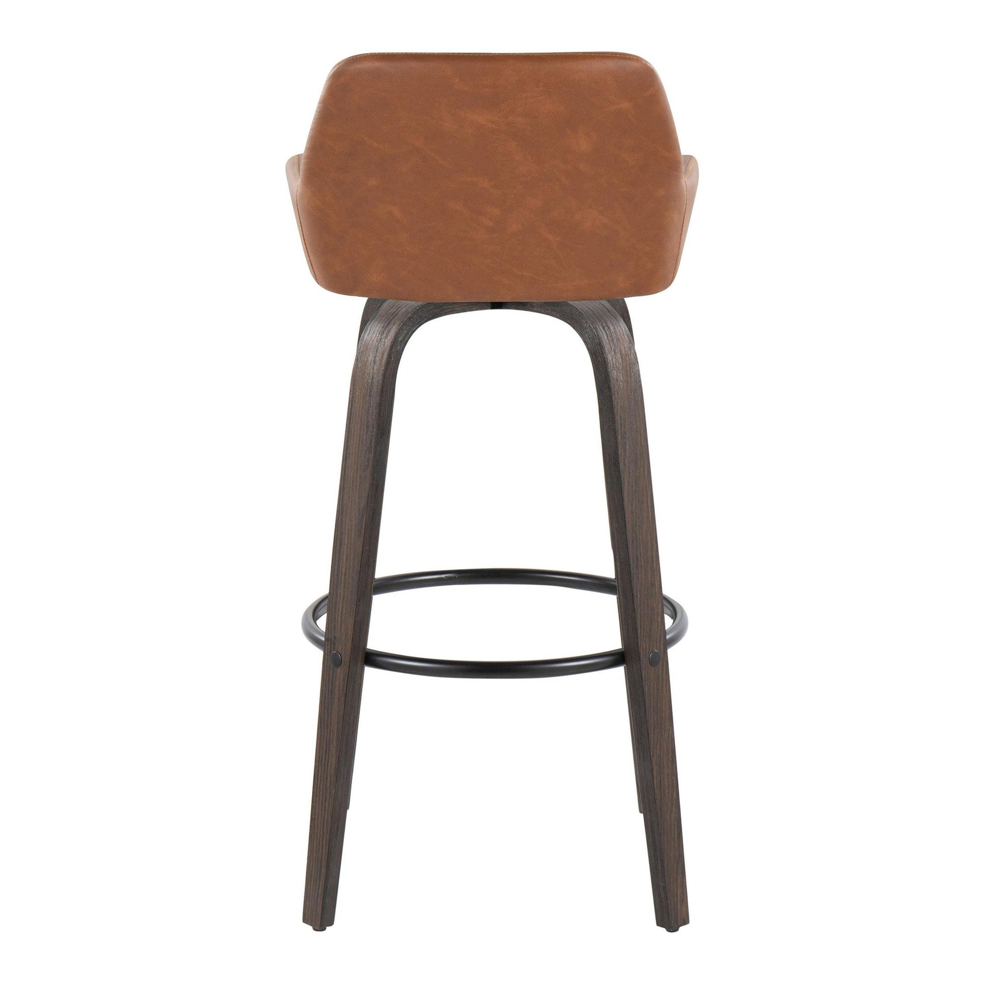 Daniella 30" Fixed-Height Barstool - Set of 2 By LumiSource - B30-DNLAPU-GRTZQ2 BNCAM2 | Bar Stools | Modishstore - 10