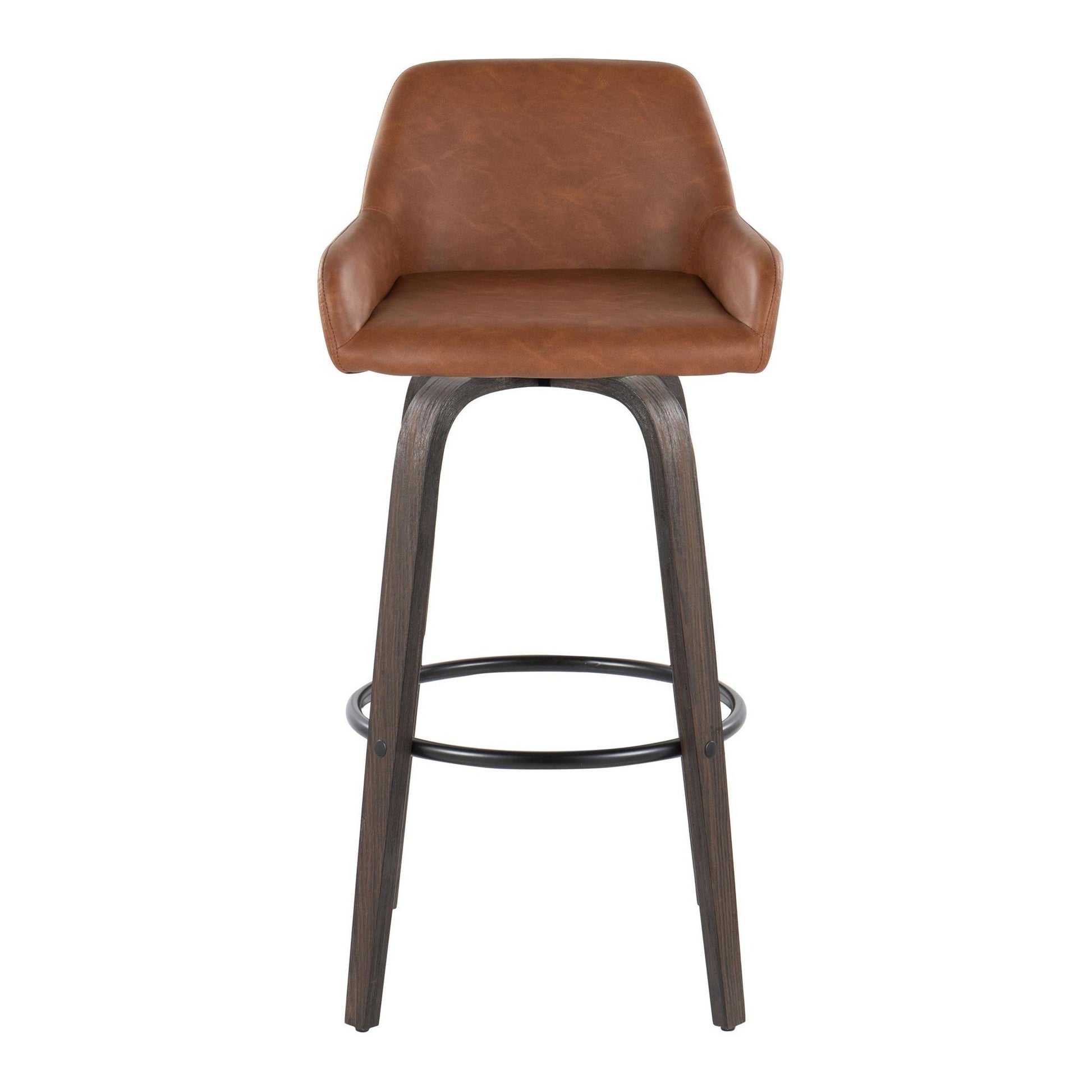 Daniella 30" Fixed-Height Barstool - Set of 2 By LumiSource - B30-DNLAPU-GRTZQ2 BNCAM2 | Bar Stools | Modishstore - 9