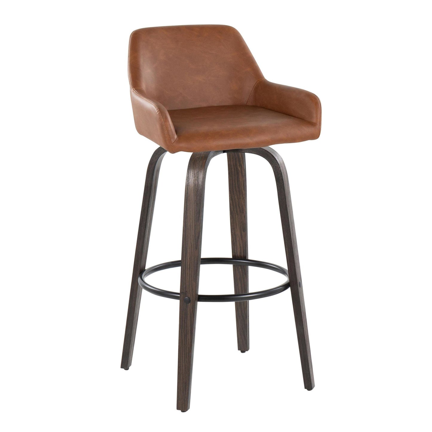 Daniella 30" Fixed-Height Barstool - Set of 2 By LumiSource - B30-DNLAPU-GRTZQ2 BNCAM2 | Bar Stools | Modishstore - 6