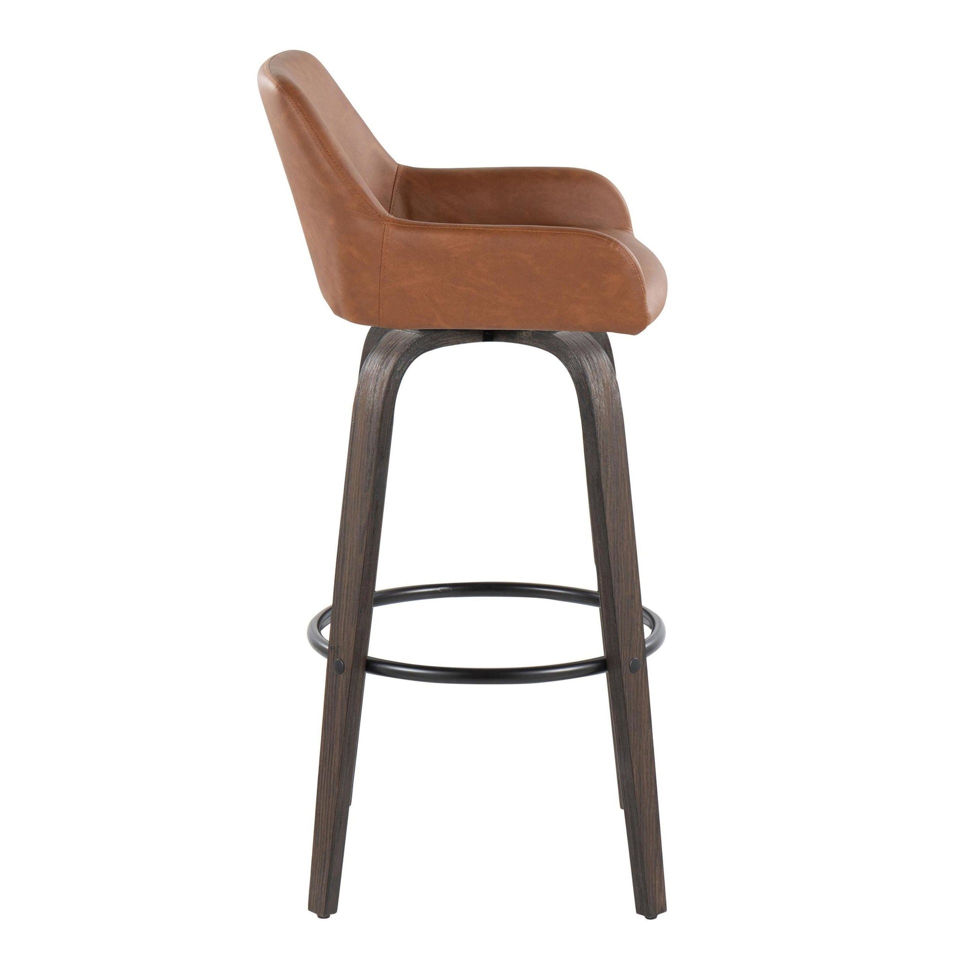 Daniella 30" Fixed-Height Barstool - Set of 2 By LumiSource - B30-DNLAPU-GRTZQ2 BNCAM2 | Bar Stools | Modishstore - 7