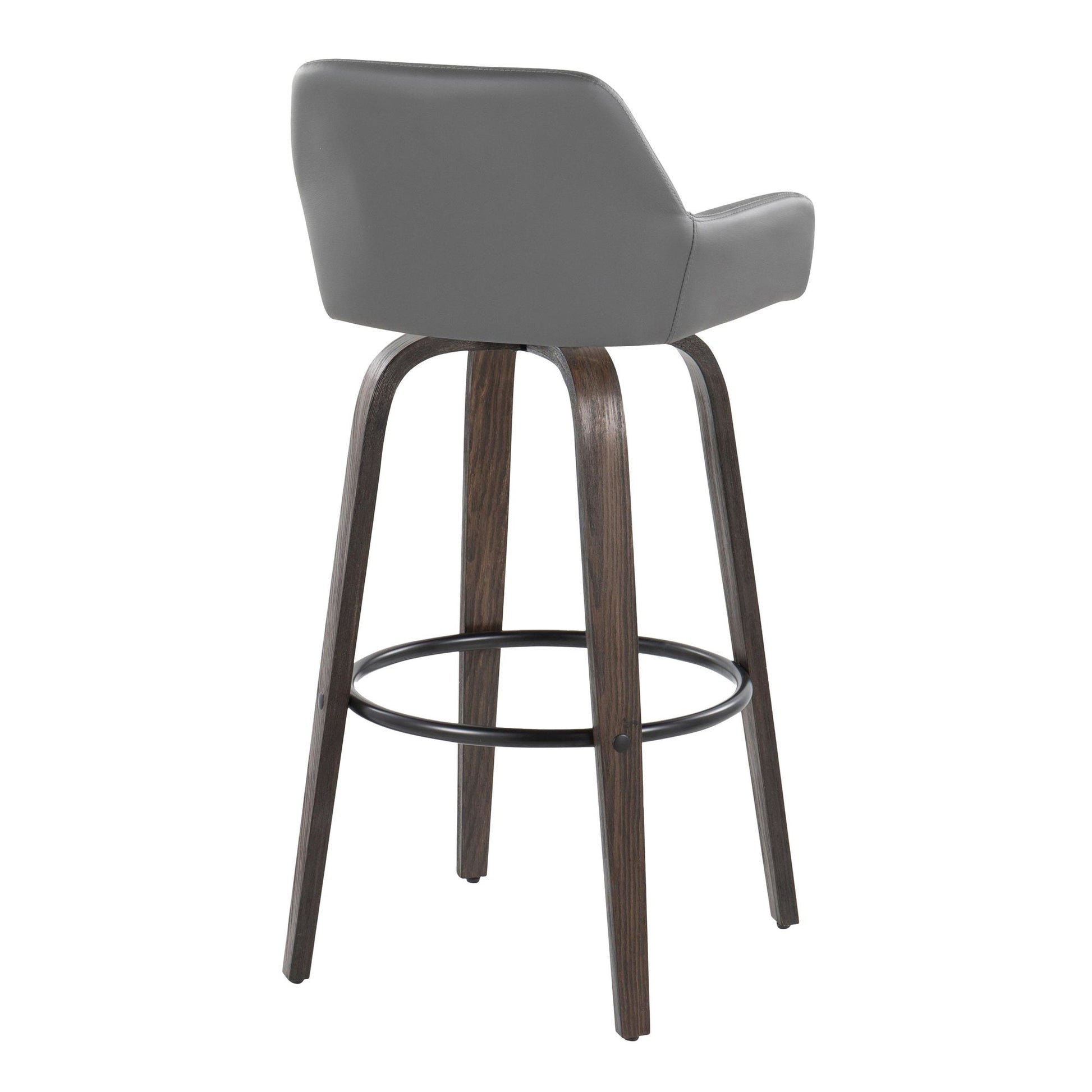 Daniella 30" Fixed-Height Barstool - Set of 2 By LumiSource - B30-DNLAPU-GRTZQ2 BNCAM2 | Bar Stools | Modishstore - 18