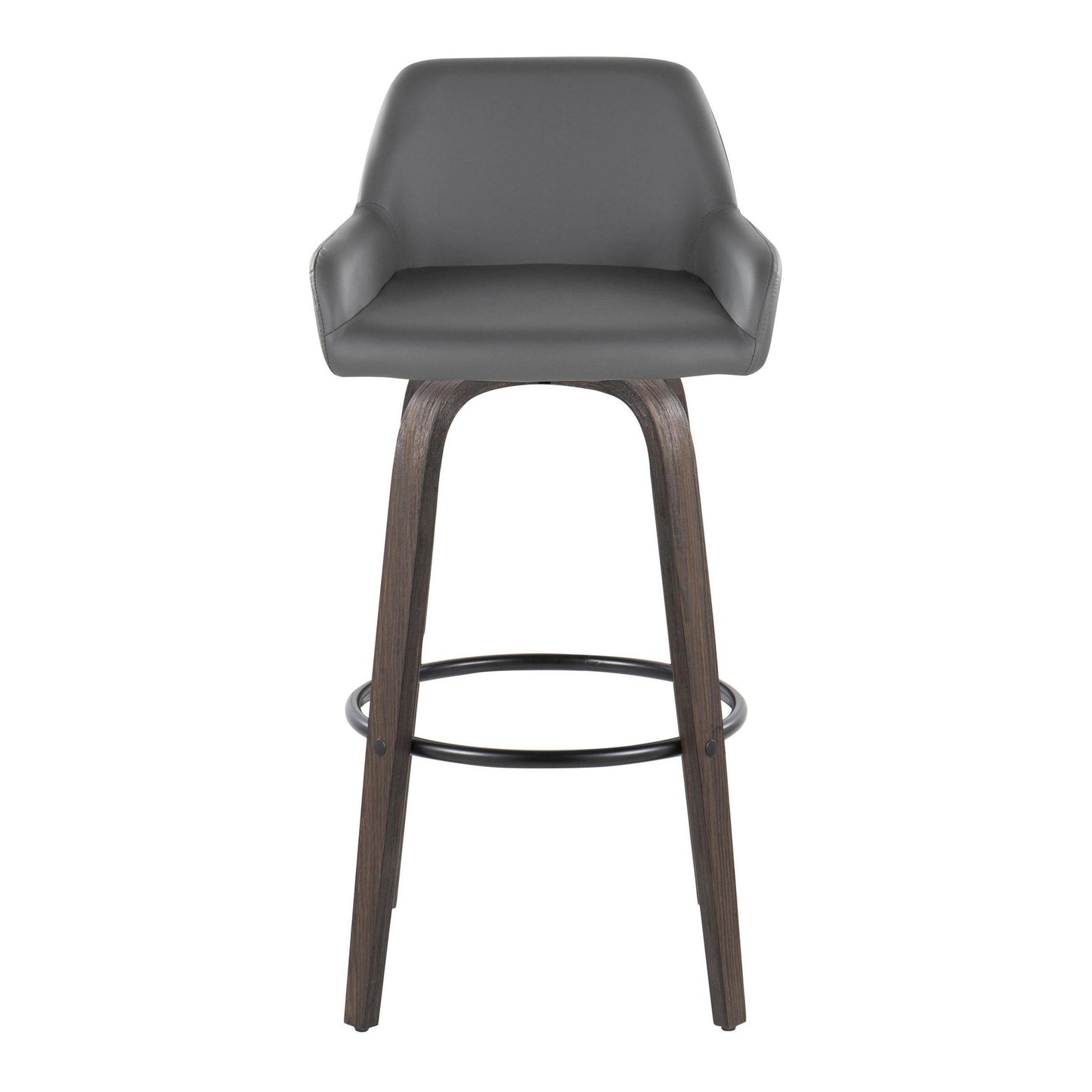 Daniella 30" Fixed-Height Barstool - Set of 2 By LumiSource - B30-DNLAPU-GRTZQ2 BNCAM2 | Bar Stools | Modishstore - 19