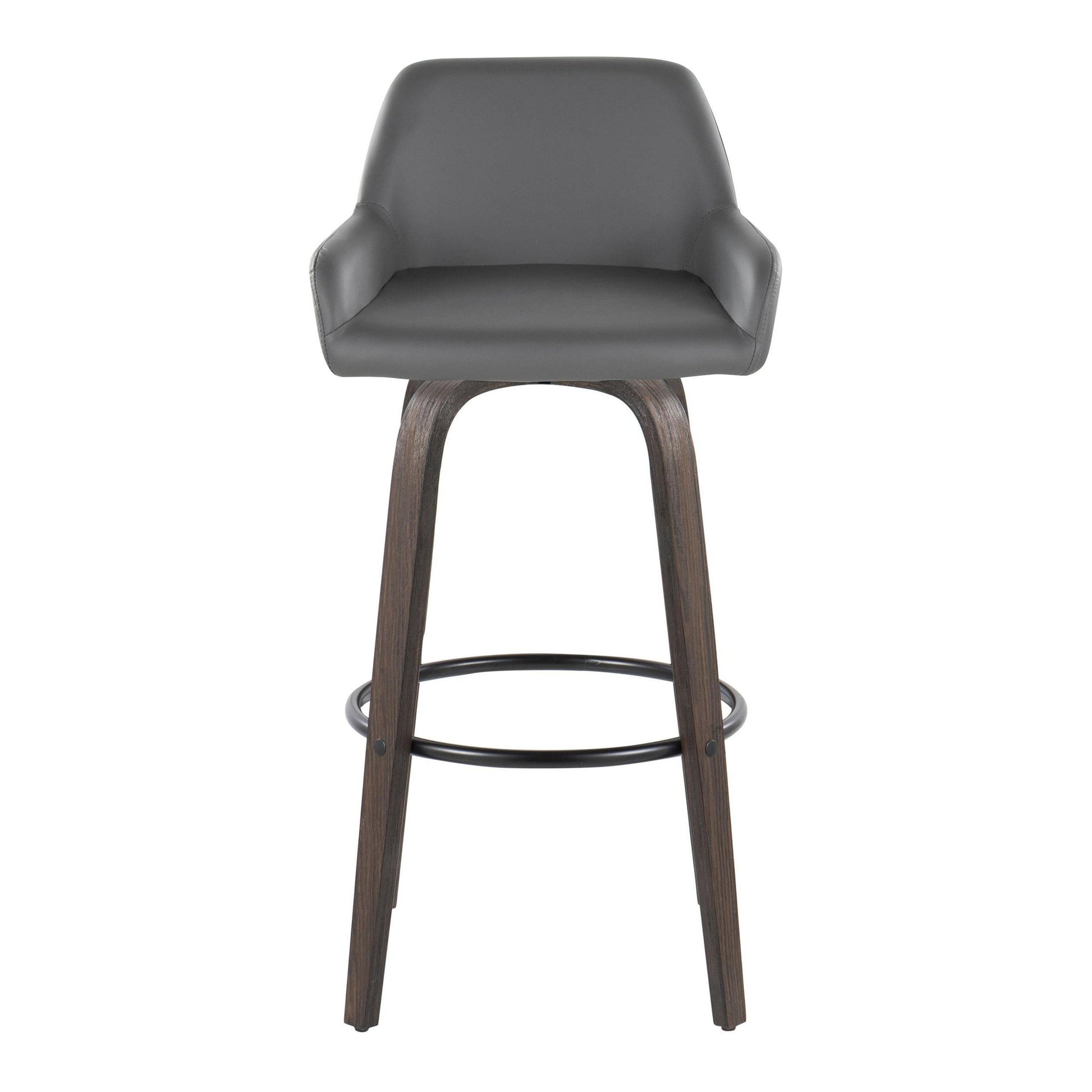 Daniella 30" Fixed-Height Barstool - Set of 2 By LumiSource - B30-DNLAPU-GRTZQ2 BNCAM2 | Bar Stools | Modishstore - 19