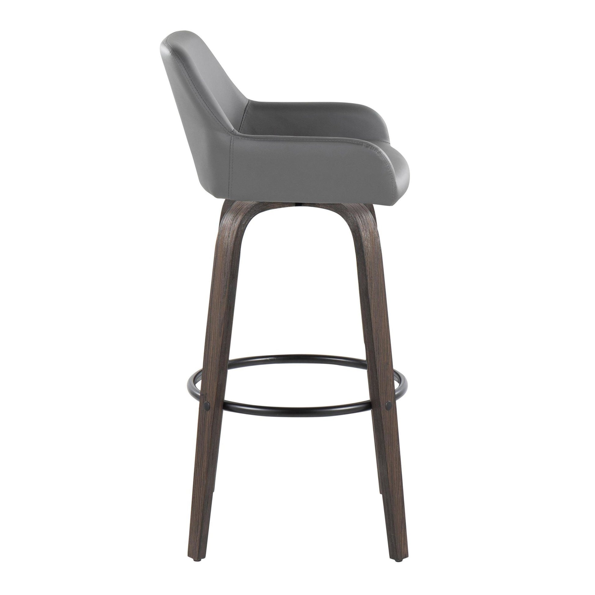 Daniella 30" Fixed-Height Barstool - Set of 2 By LumiSource - B30-DNLAPU-GRTZQ2 BNCAM2 | Bar Stools | Modishstore - 17