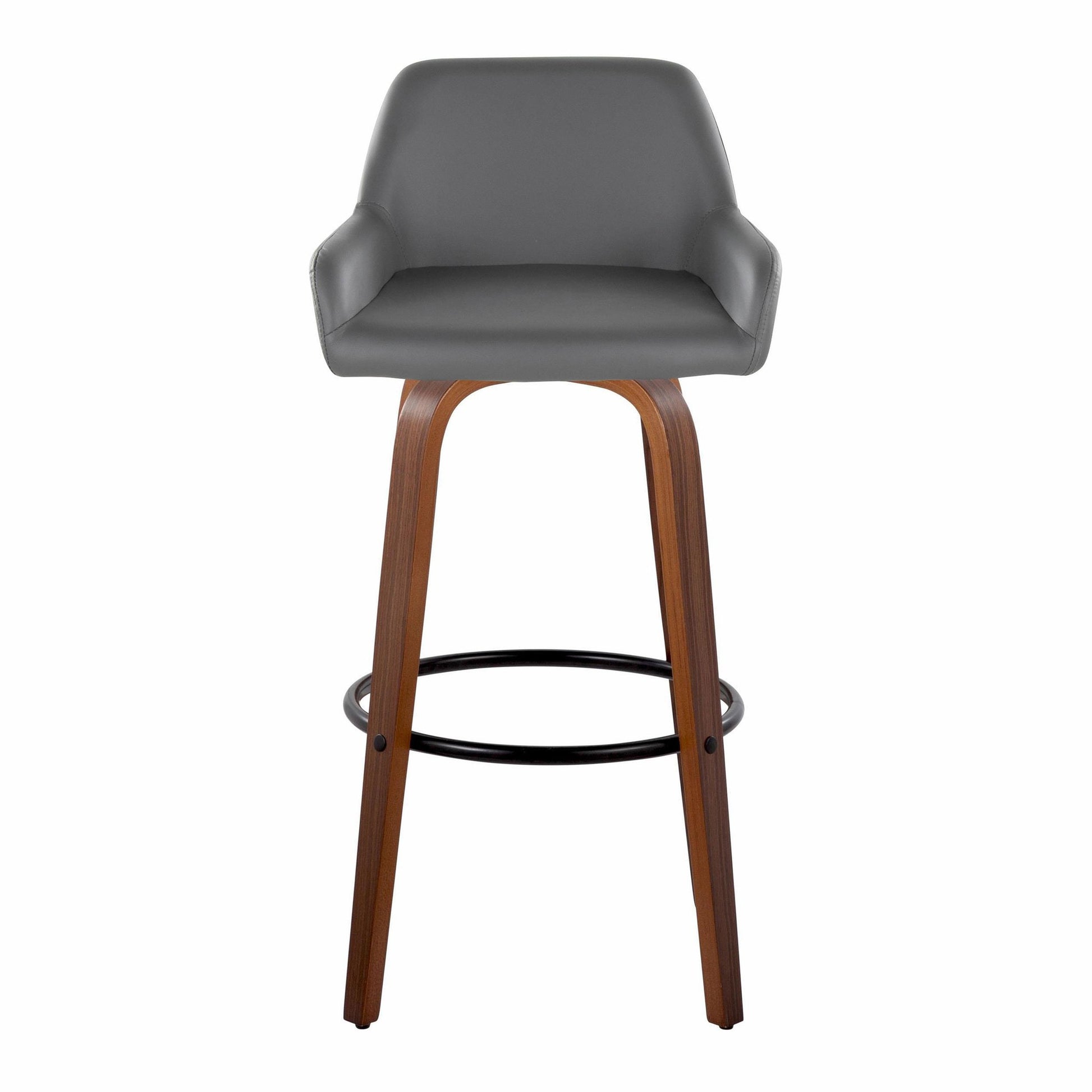 Daniella 30" Fixed-Height Barstool - Set of 2 By LumiSource - B30-DNLAPU-GRTZQ2 WLCAM2 | Bar Stools | Modishstore - 19