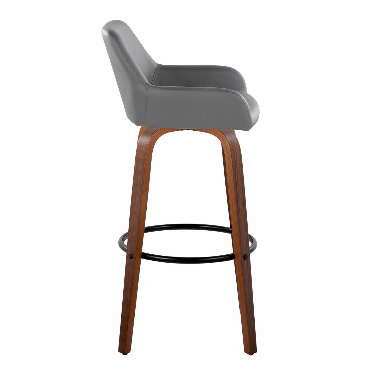 Daniella 30" Fixed-Height Barstool - Set of 2 By LumiSource - B30-DNLAPU-GRTZQ2 WLCAM2 | Bar Stools | Modishstore - 17