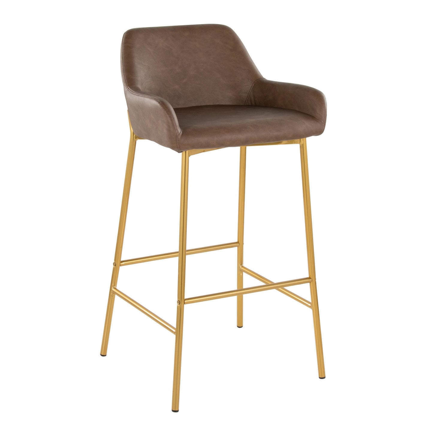 Daniella 30" Fixed-Height Barstool - Set of 2 By LumiSource - B30-DNLAPU2 AUE2 | Bar Stools | Modishstore - 3